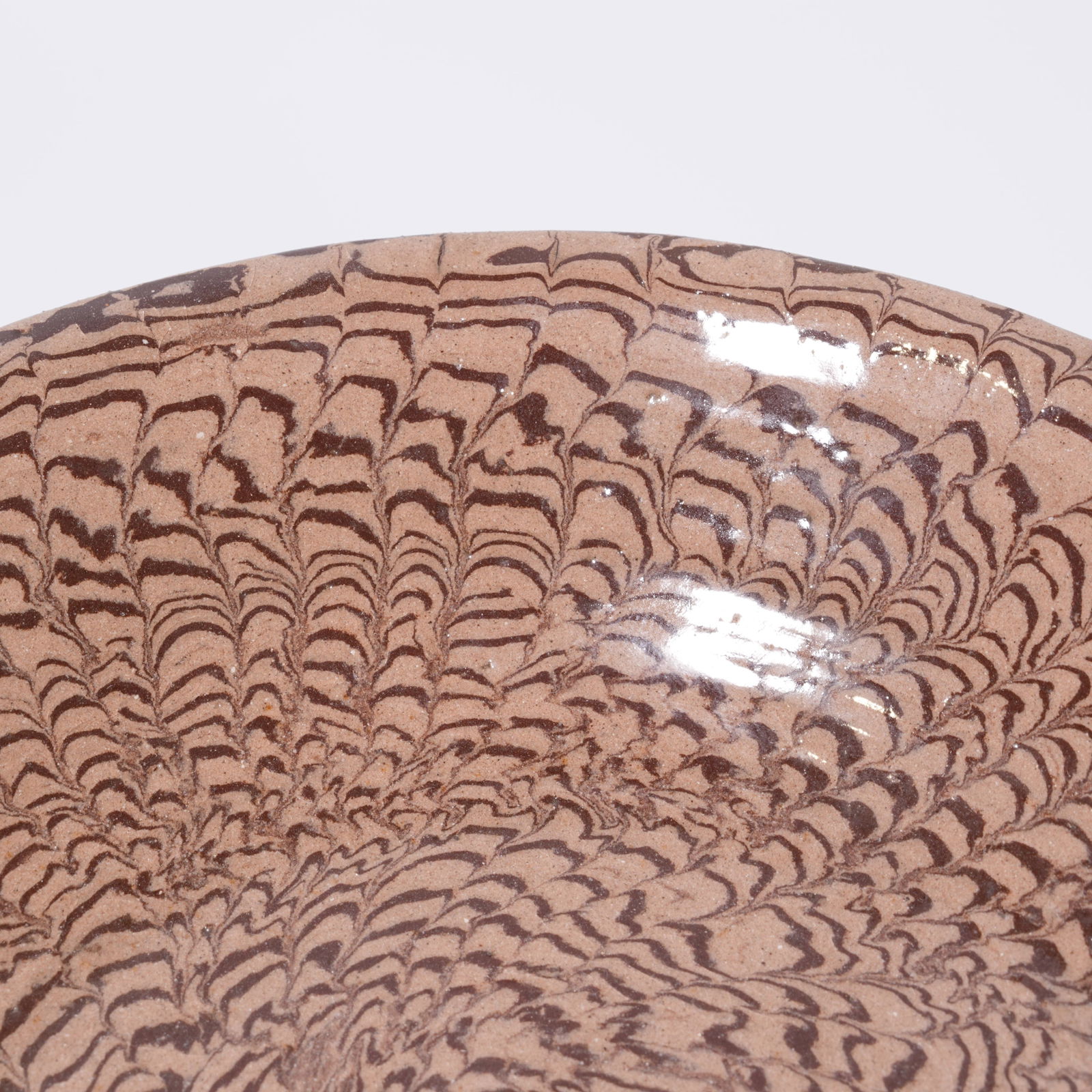 A MARBLED-SLIPWARE DISH - 2