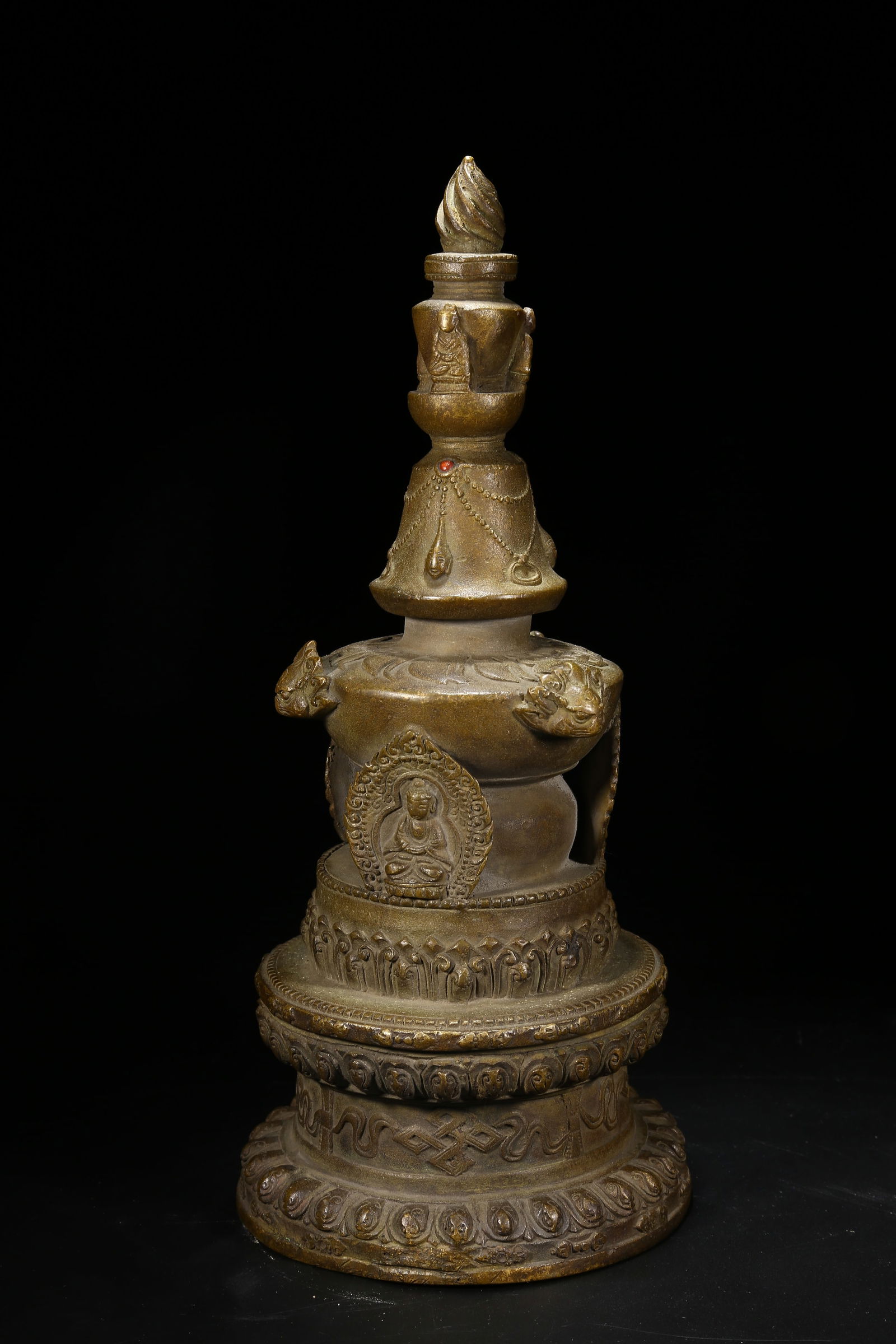 A BRONZE STUPA - 6