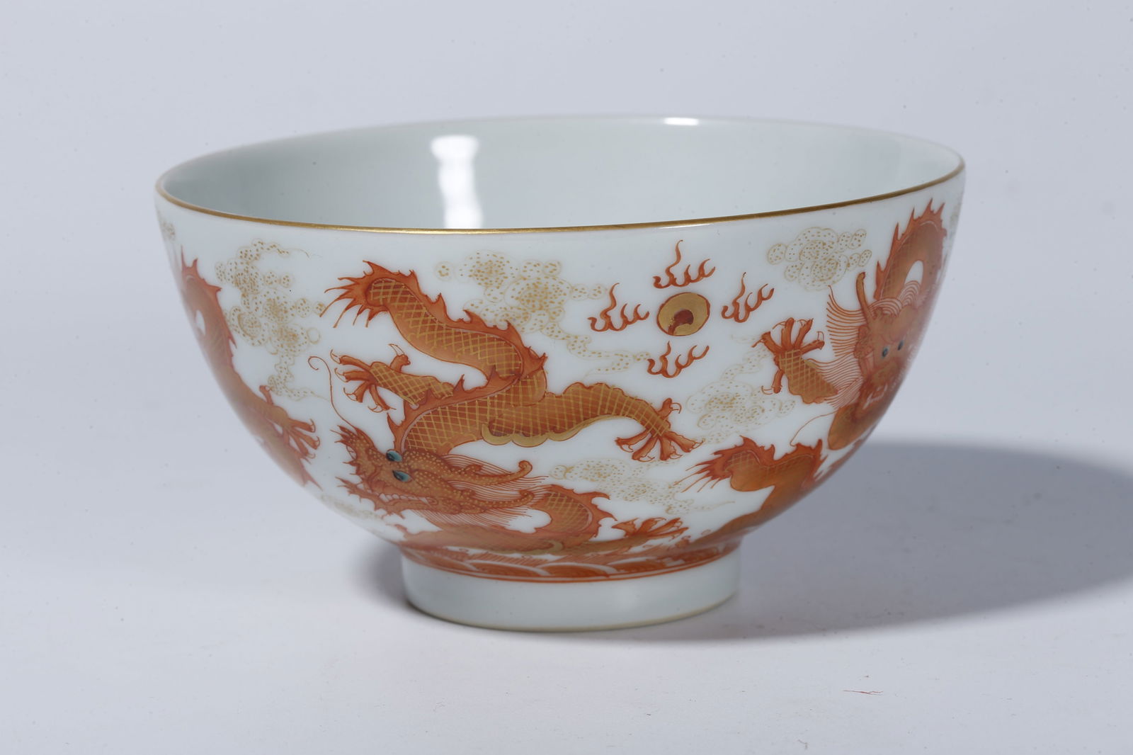 A UNDERGLAZE RED FIVE-DRAGON CUP (PAIR) - 3