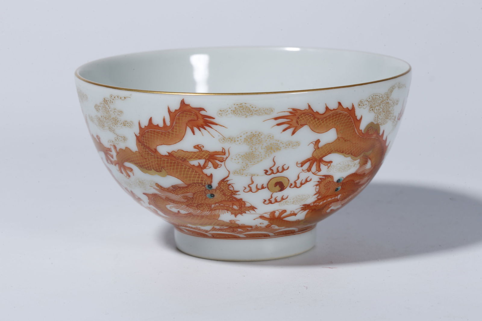 A UNDERGLAZE RED FIVE-DRAGON CUP (PAIR) - 5