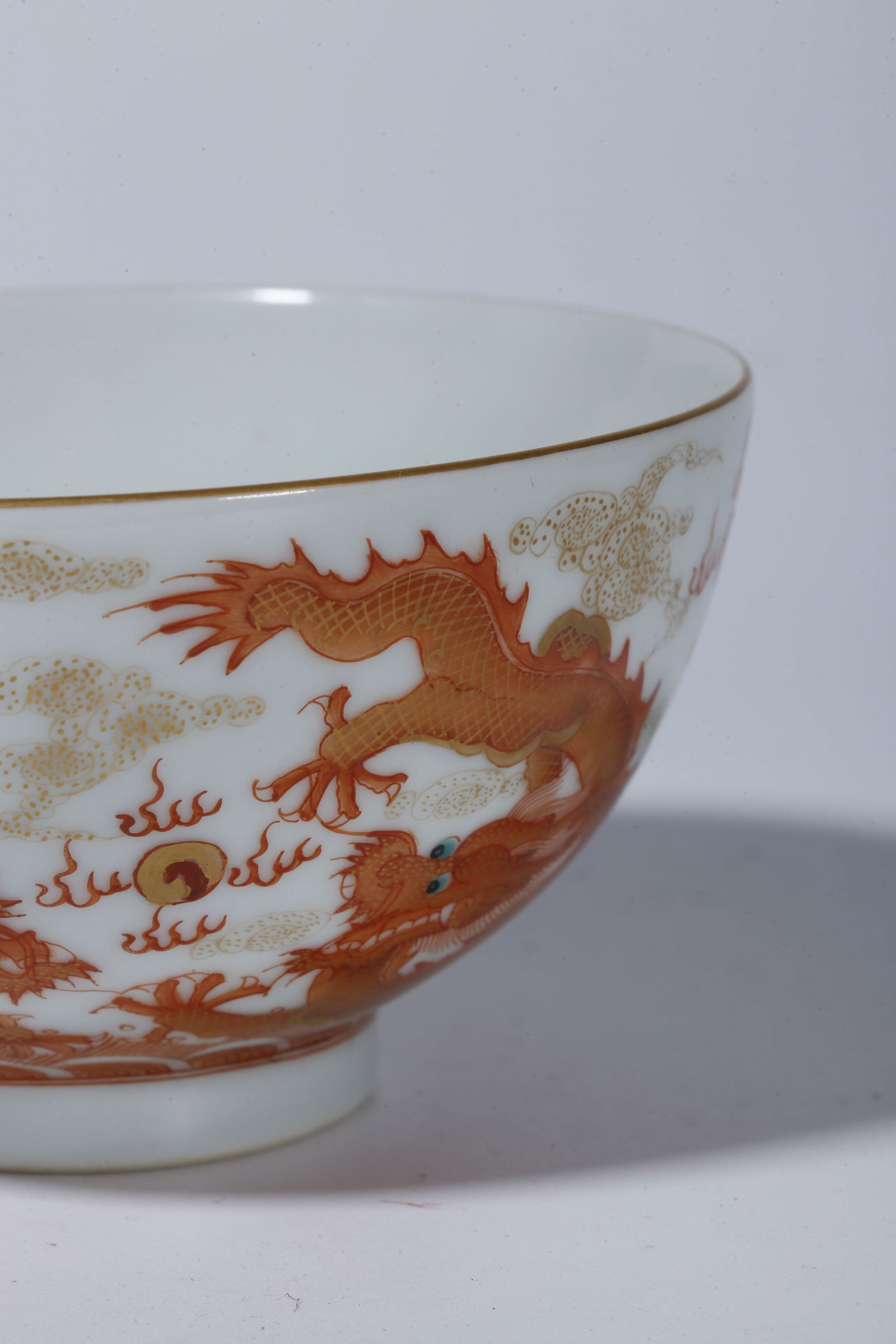 A UNDERGLAZE RED FIVE-DRAGON CUP (PAIR) - 6