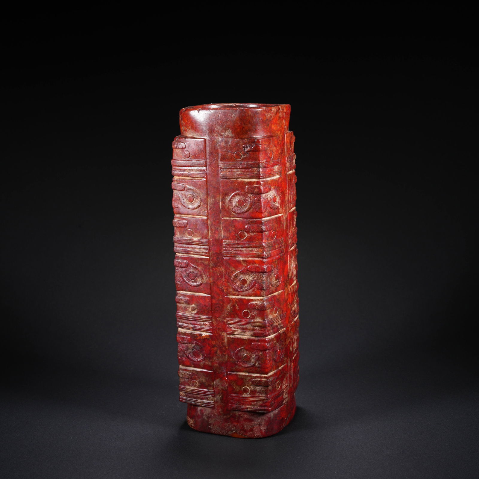 A ARCHAIC JADE CARVED CONG (1 of 10)