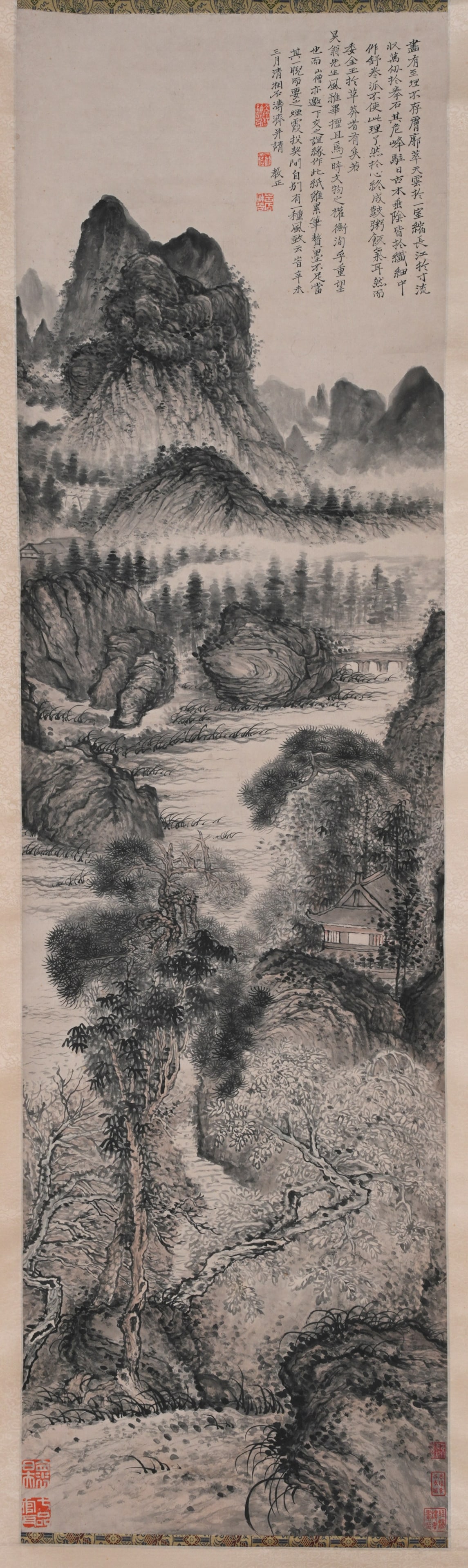 A LANDSCAPE PAINTING ON PAPER BY SHITAO.石濤 (1 of 10)