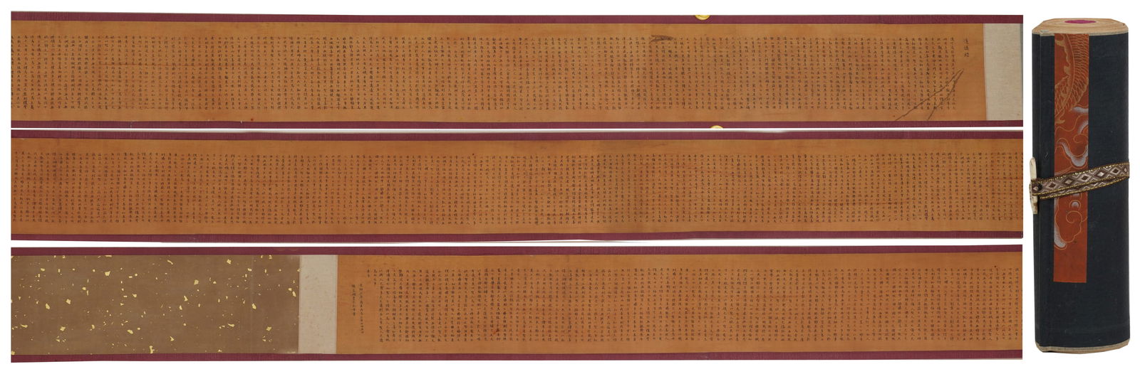 A CALLIGRAPHY HANDSCROLL ON SILK BY ZHAO MENGFU.趙孟頫: Calligraphy Handscroll on Silk by Zhao Mengfu.趙孟頫