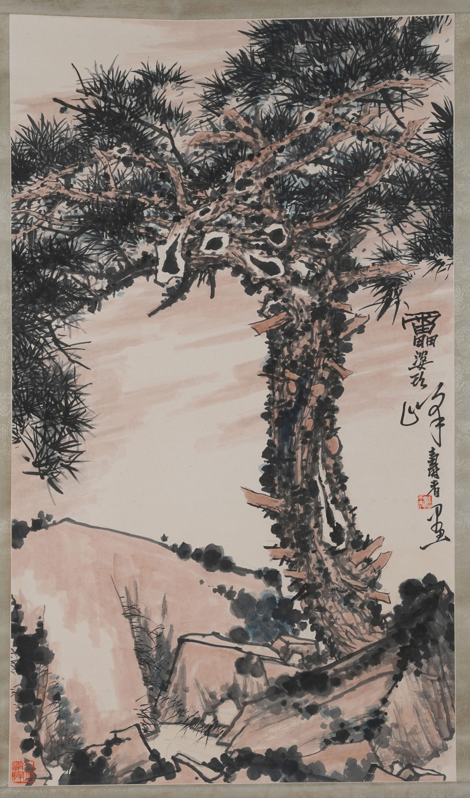 A PAINTING ON PAPER BY PAN TIANSHOU.潘天壽: Painting on Paper by Pan Tianshou.潘天壽