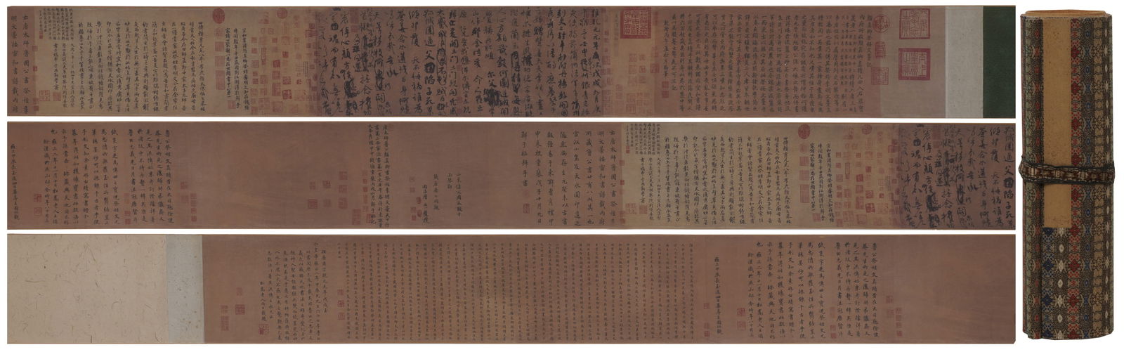A CALLIGRAPHY HANDSCROLL ON PAPER BY A MASTER.: Calligraphy Handscroll on Paper by a Master.