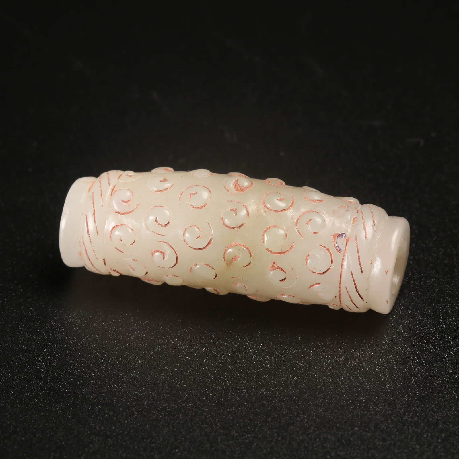A ARCHAIC JADE BEAD (LEZI): Archaic Jade Bead (Lezi)