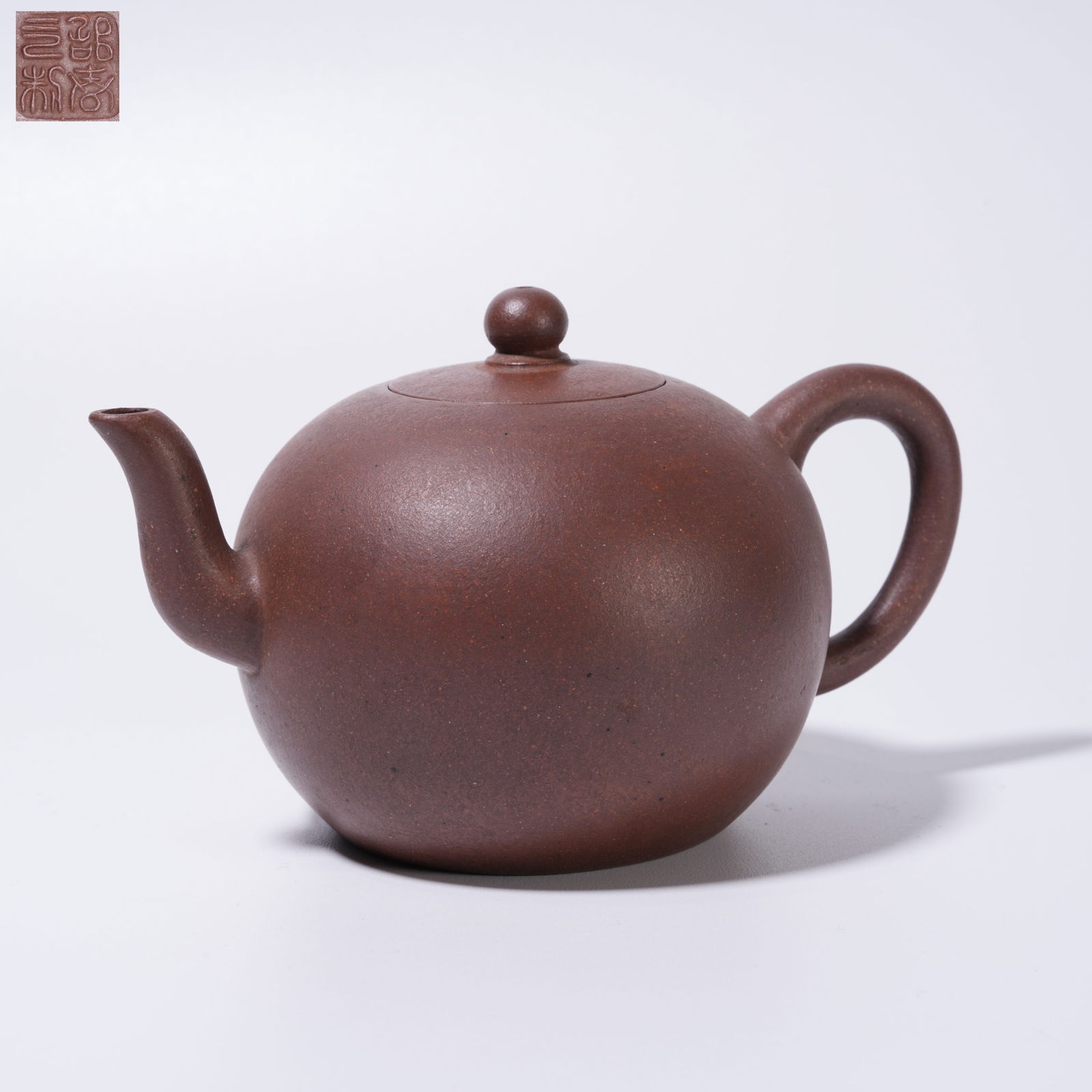 A PURPLE SAND CARVED TEAPOT (1 of 9)