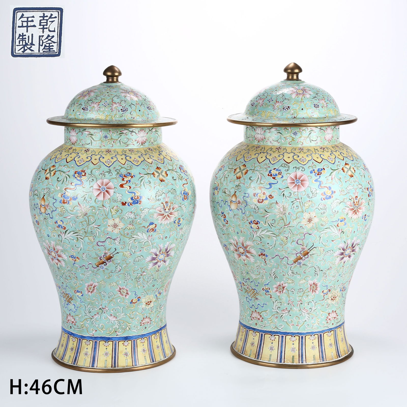 A SET OF CLOISONNÉ ENAMELED GENERAL JARS WITH HIDDEN EIGHT IMMORTALS MOTIF (1 of 11)