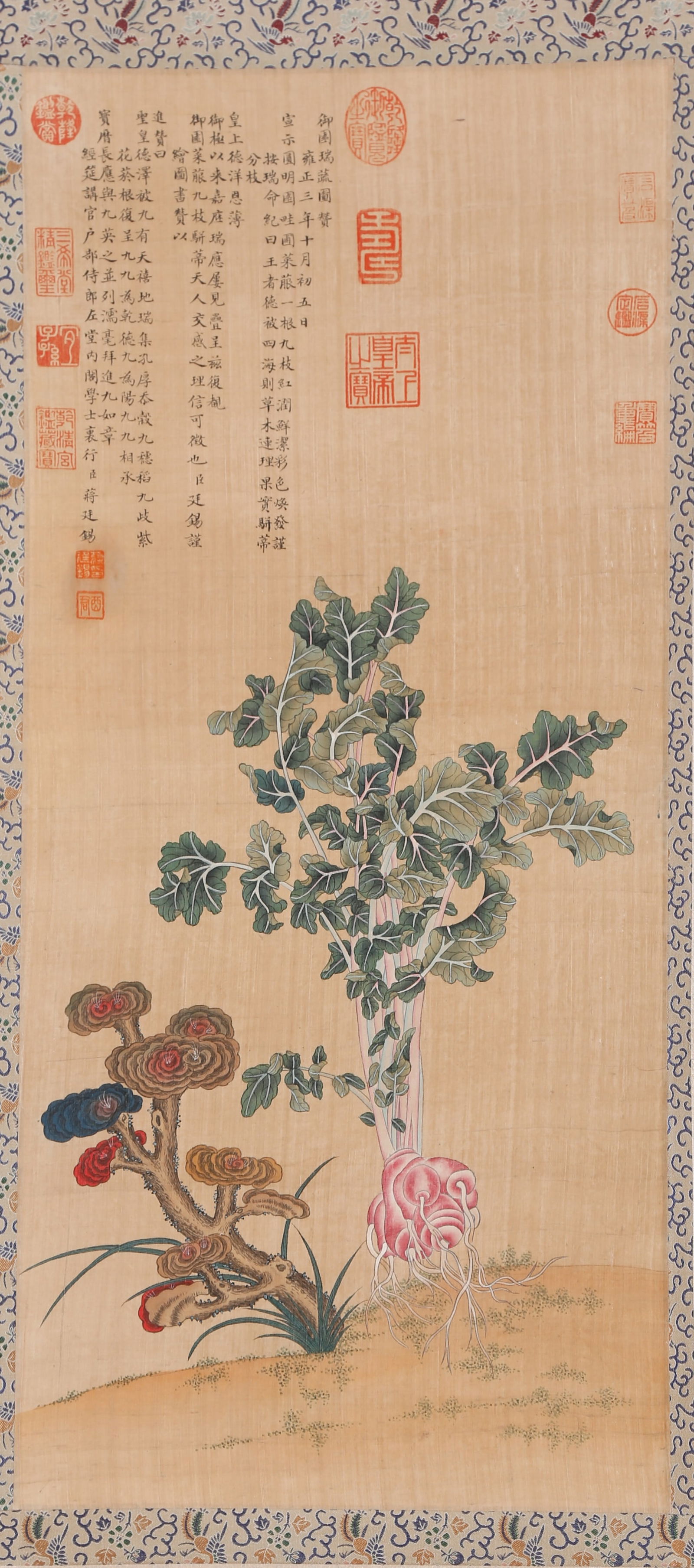 A FLORAL PAINTING ON SILK BY JIANG TINGXI.蔣廷錫 (1 of 7)