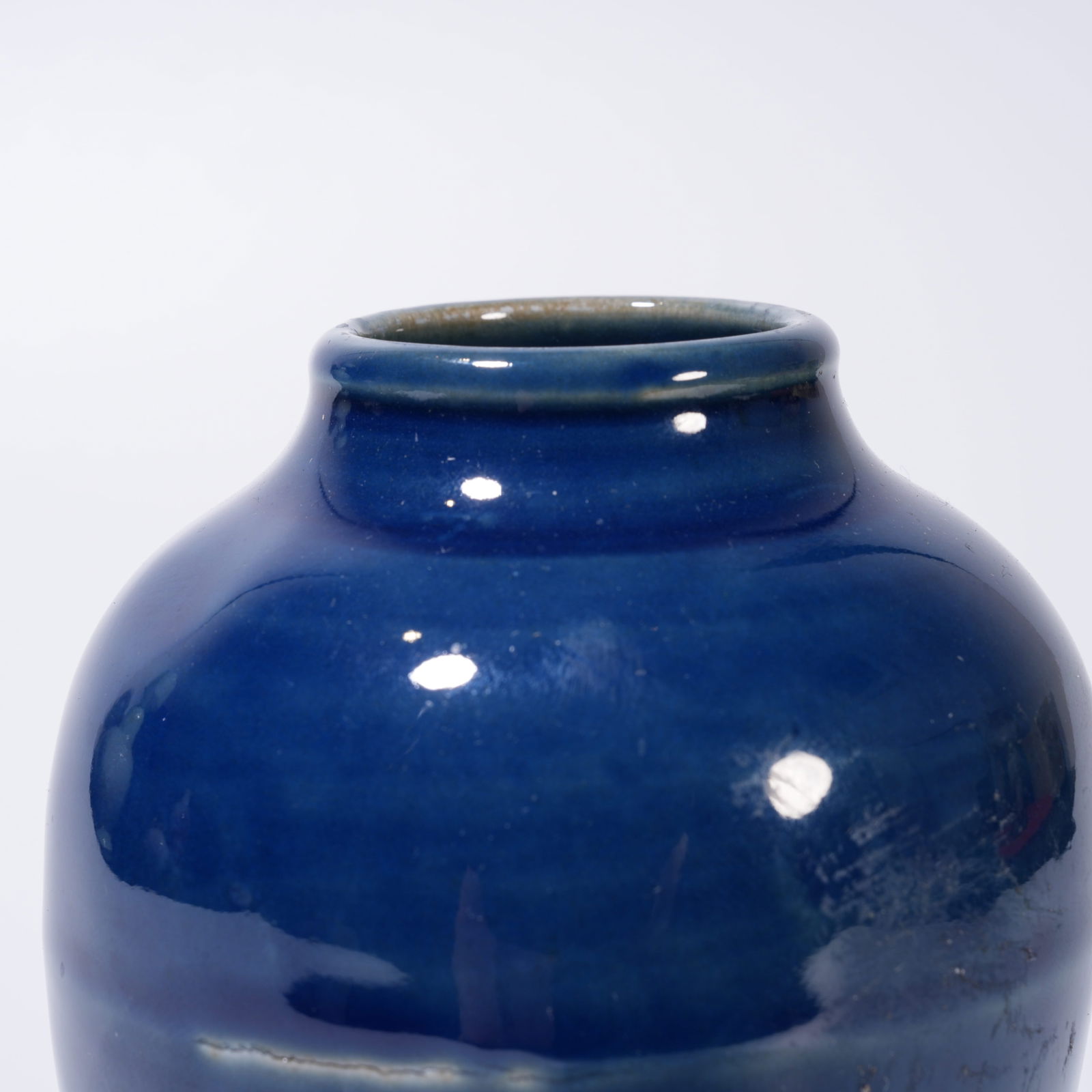 A BLUE-GLAZED COVERED JAR - 6