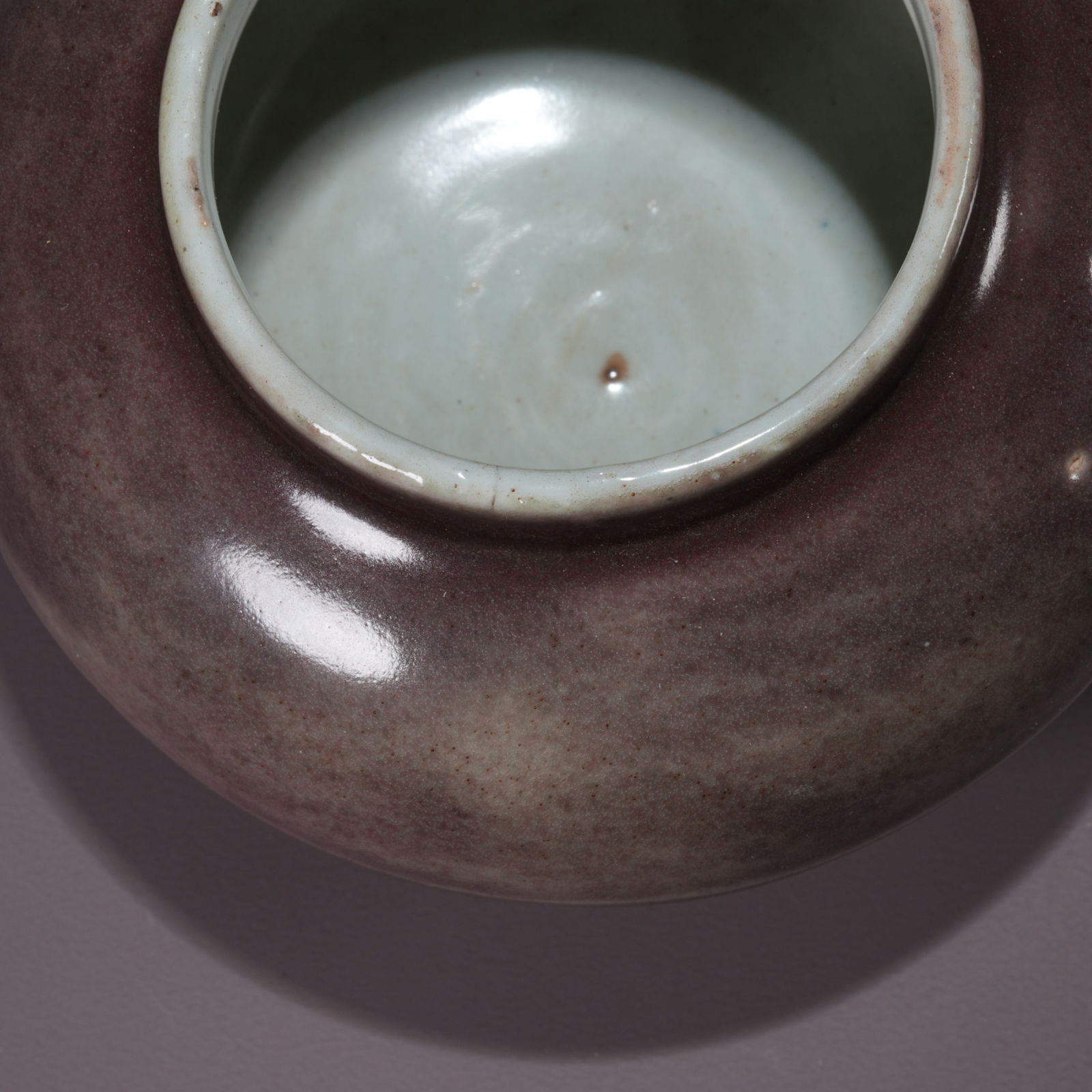 A BEAN-RED GLAZED JAR - 8