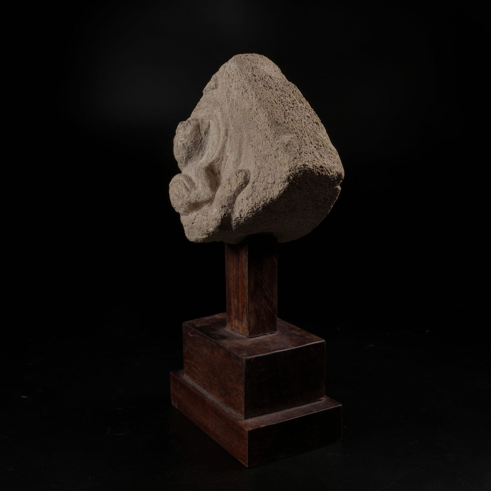 A STONE FEITIAN FIGURE - 5