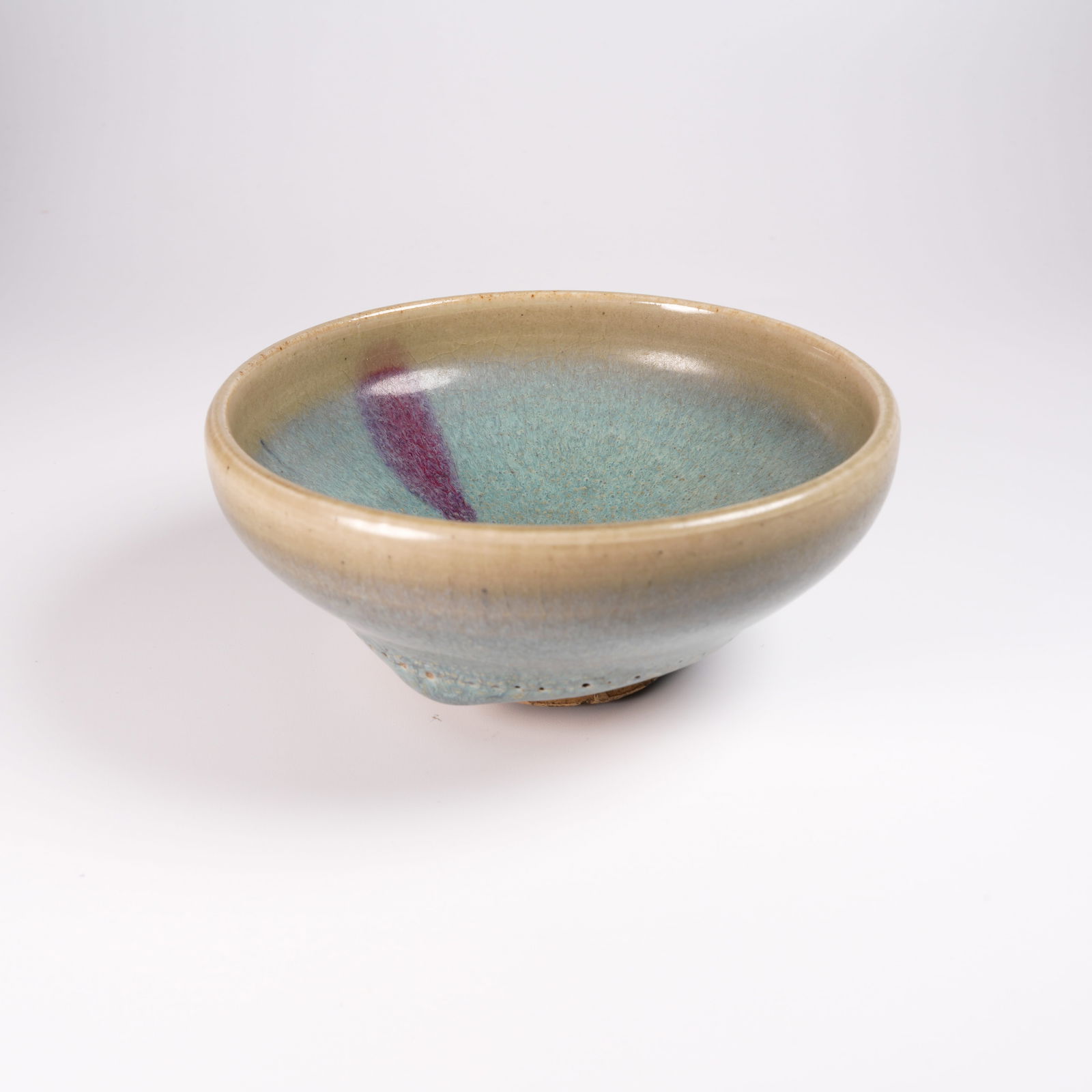 A JUN WARE PURPLE-SPOTTED TEA BOWL: Jun Ware Purple-Spotted Tea Bowl