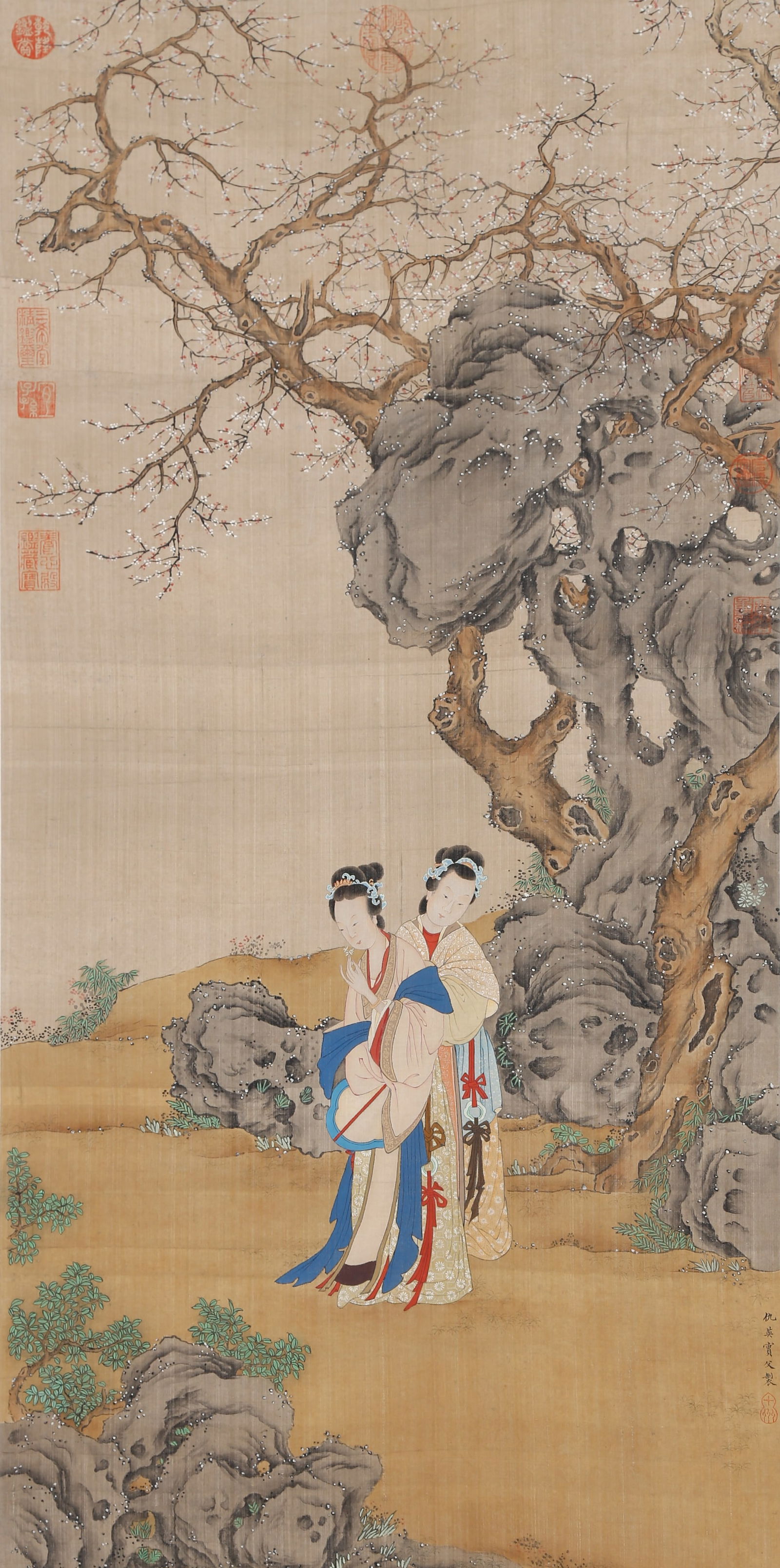 A FIGURE STORY PAINTING ON SILK BY QIU YING.仇英 (1 of 10)