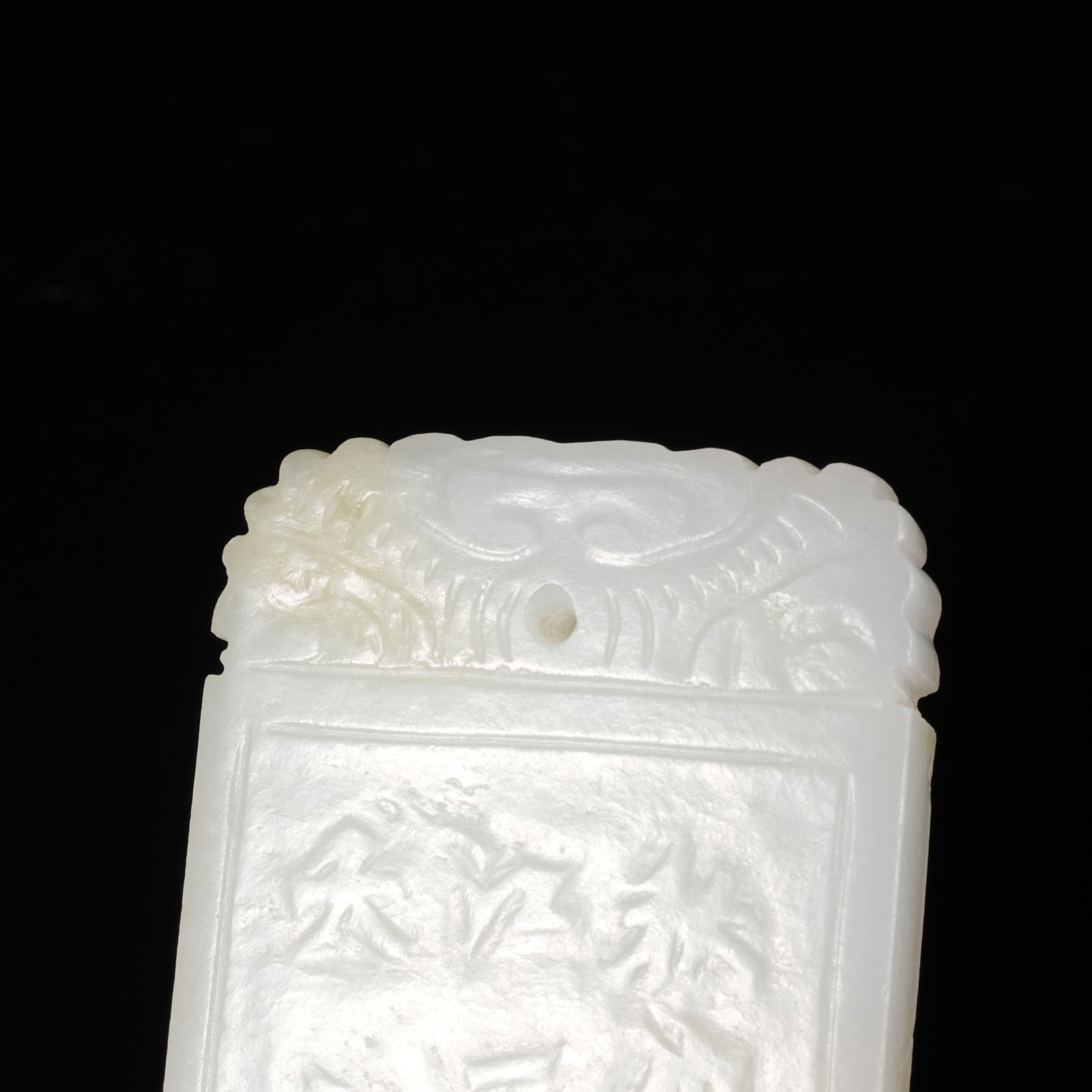 A HETIAN JADE PLAQUE WITH PAVILION PATTERN - 6