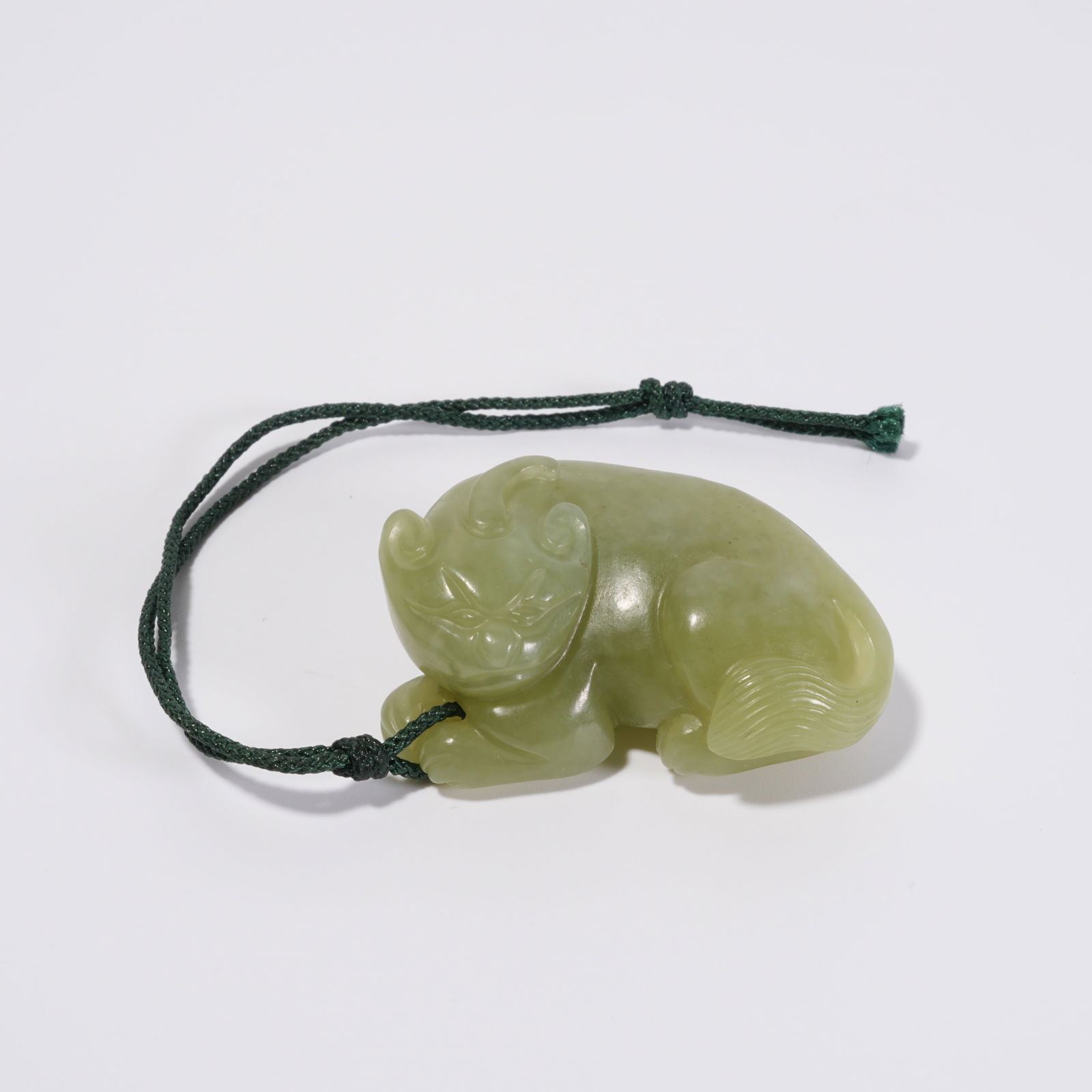 A HETIAN YELLOW JADE TIGER PENDANT (1 of 8)