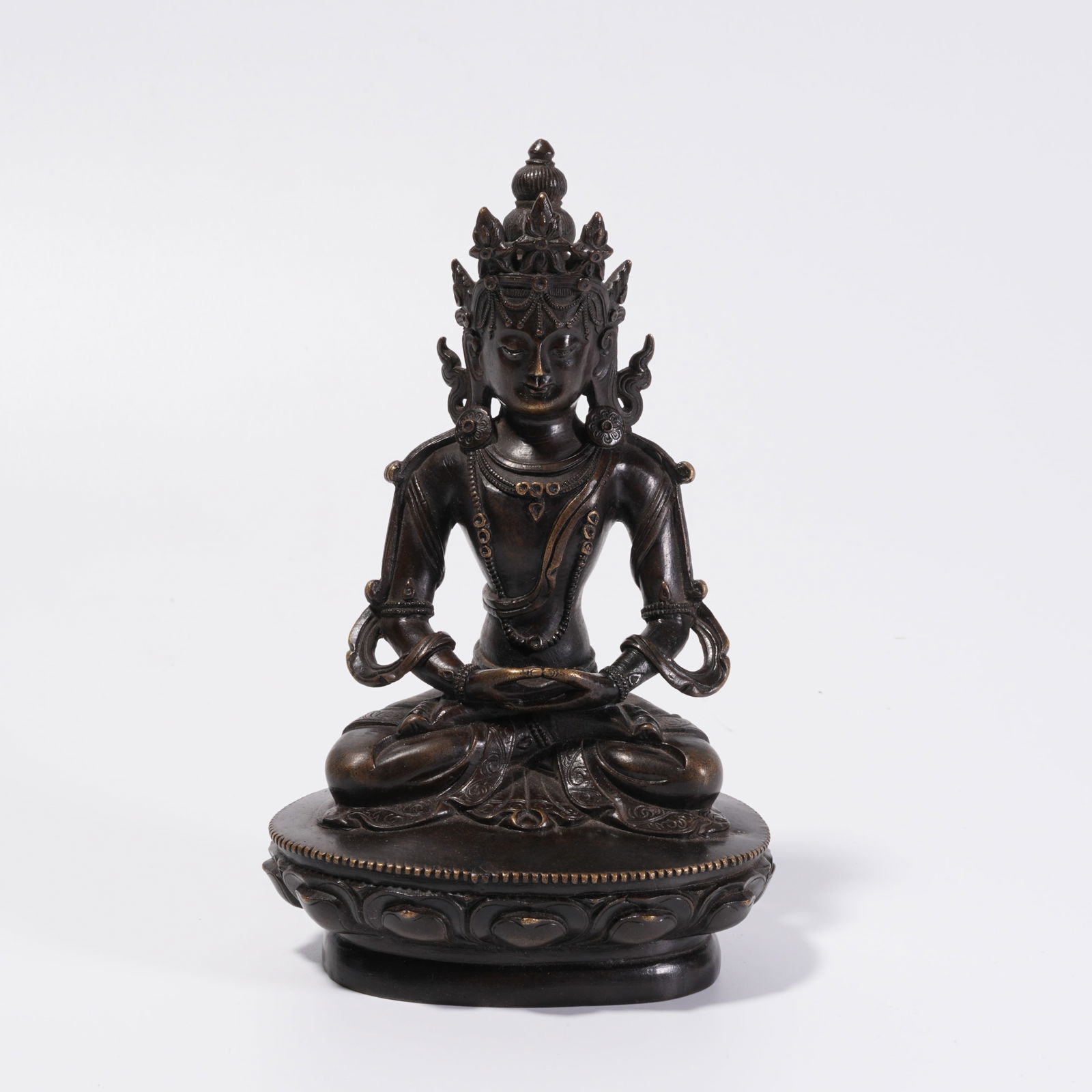 A BRONZE BUDDHA STATUE (1 of 10)