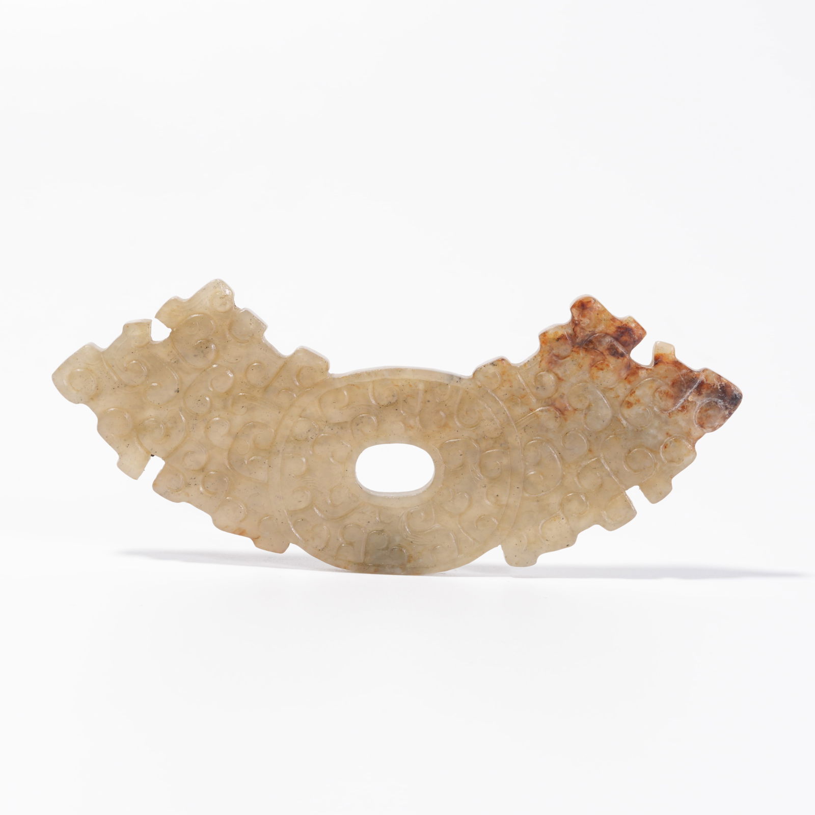 A HETIAN JADE JADE HUANG ORNAMENT: Hetian Jade Jade Huang Ornament