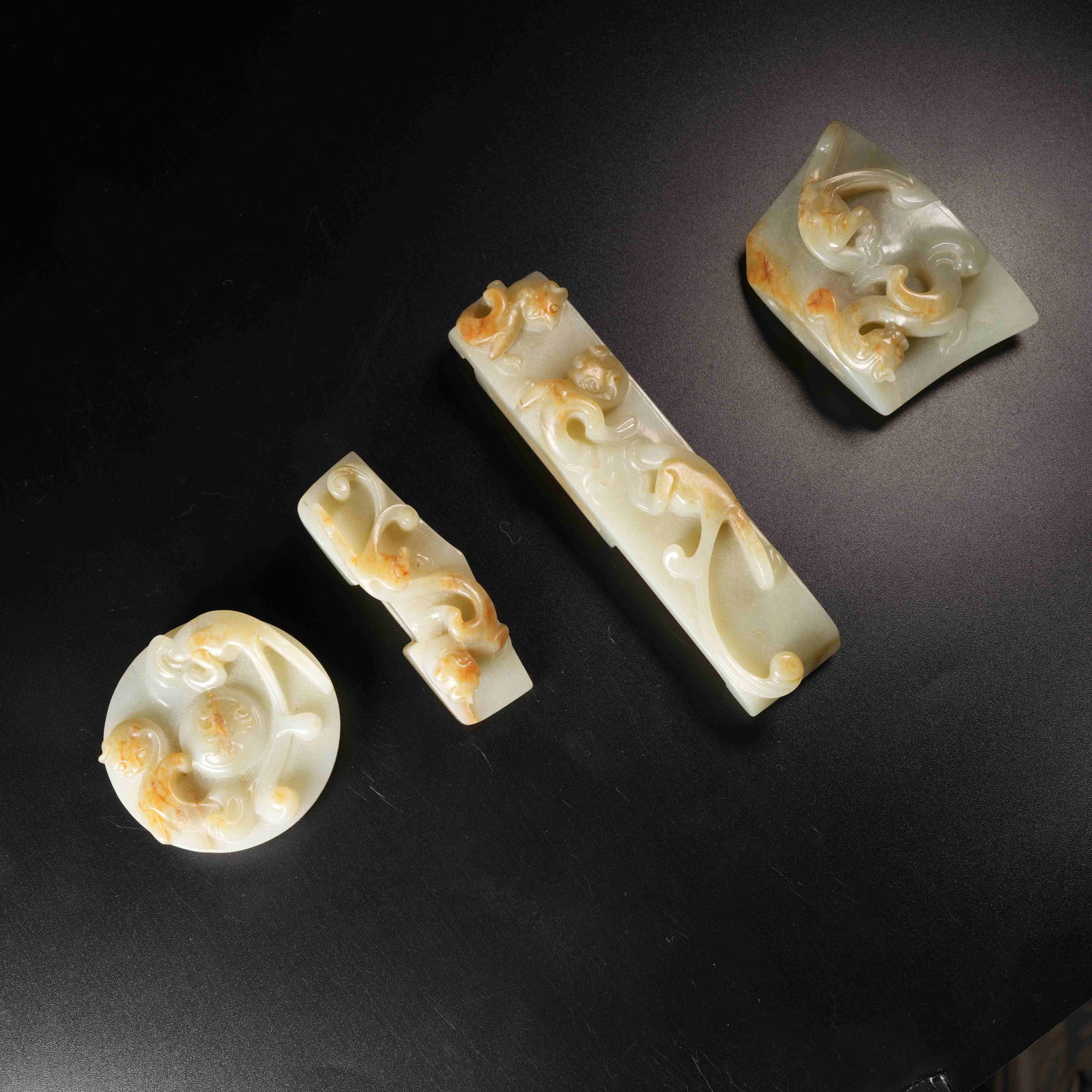 A SWORD ORNAMENTS IN ARCHAIC JADE (SET): Sword Ornaments in Archaic Jade (Set)