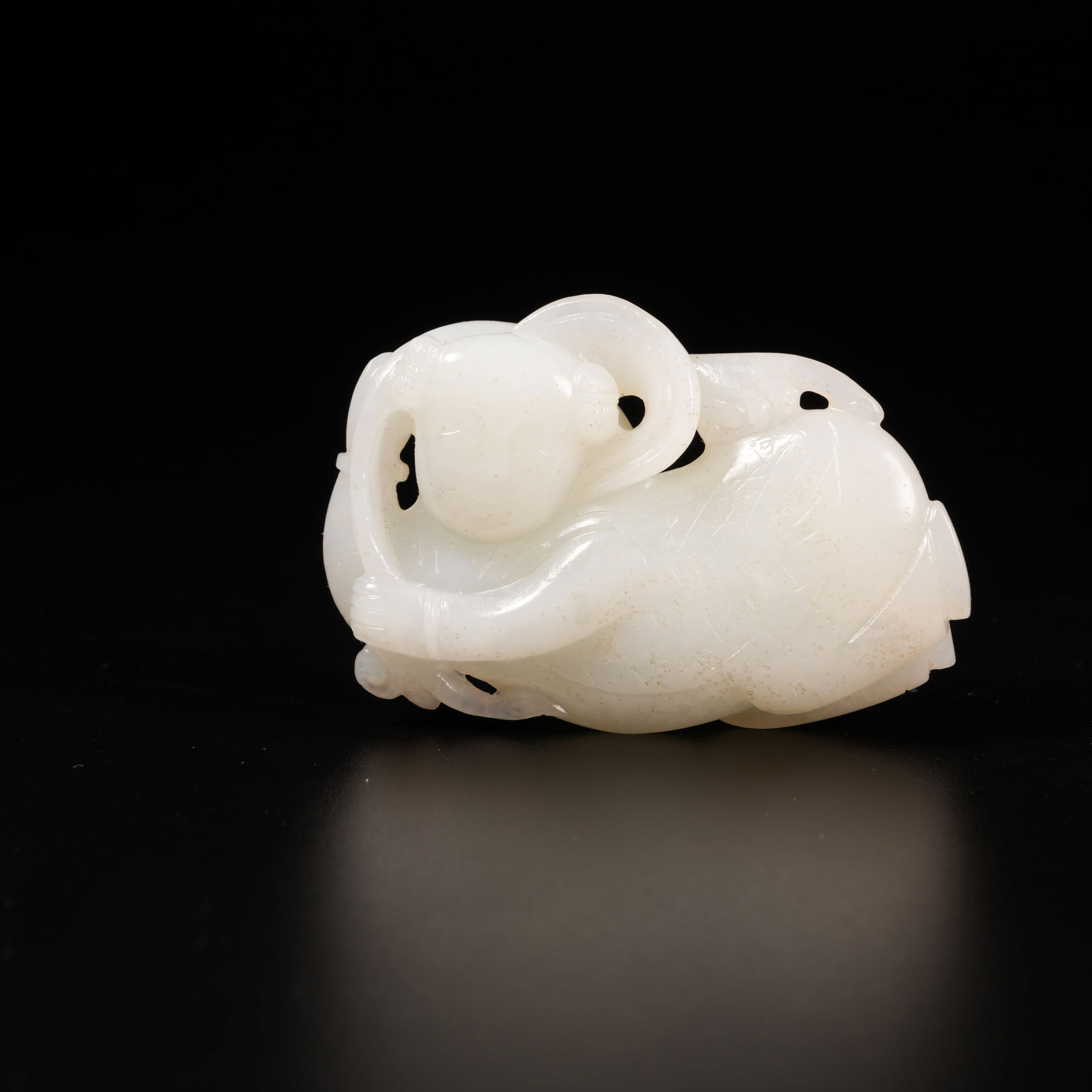 A HETIAN JADE BOY ORNAMENT (1 of 8)