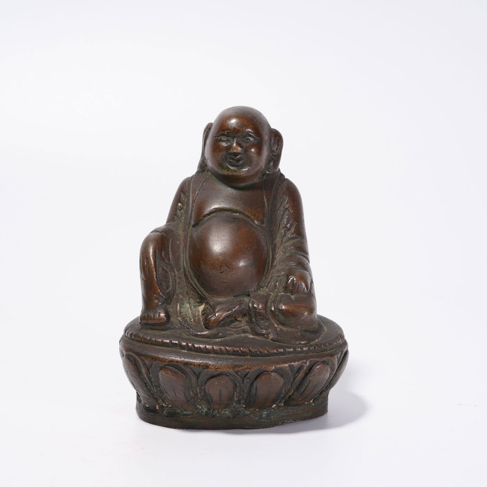A BRONZE BUDDHA STATUE (1 of 9)
