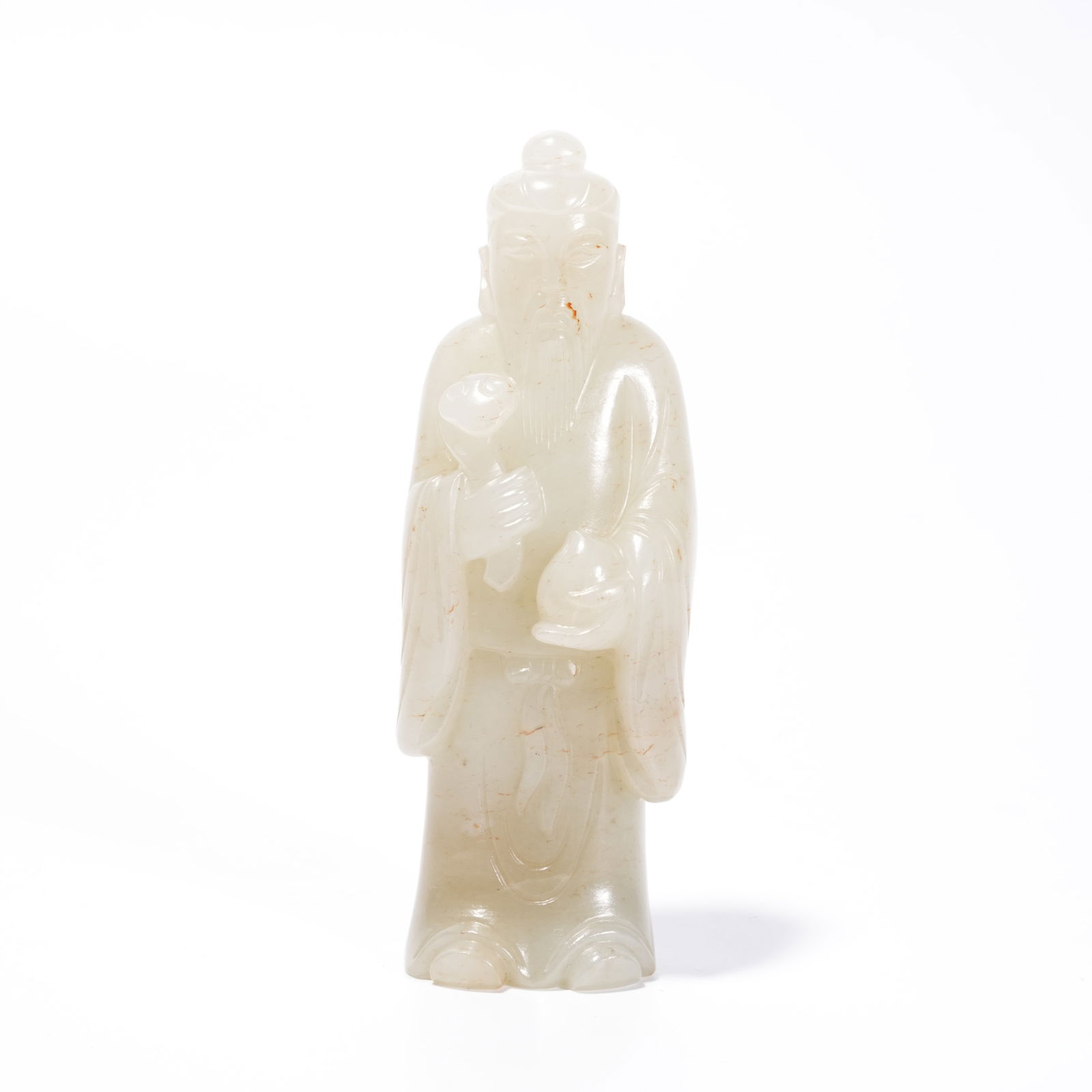 A HETIAN JADE FIGURE-SHAPED ORNAMENT (1 of 9)