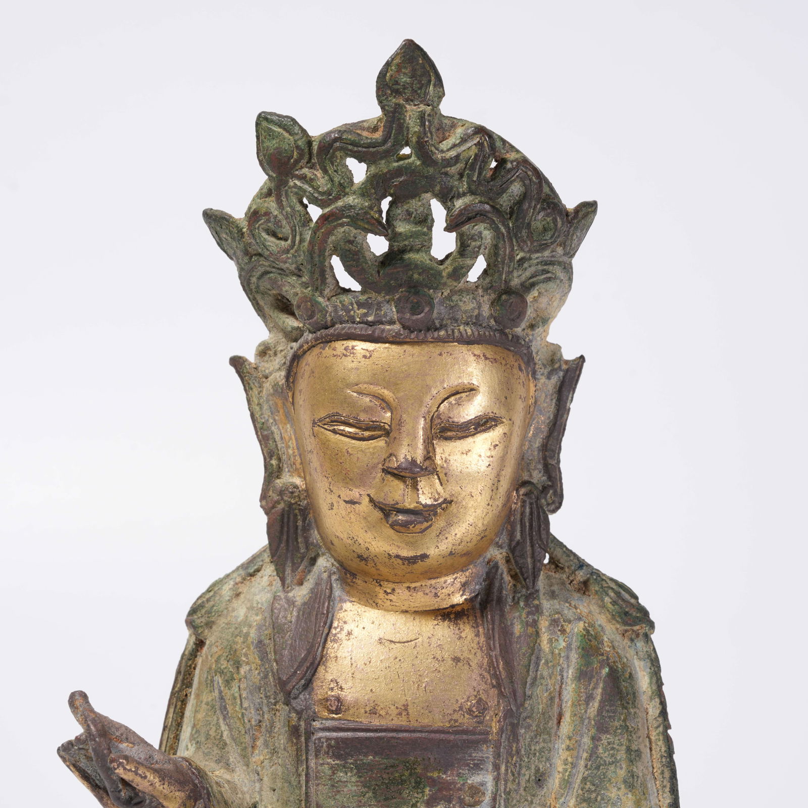 A BRONZE BUDDHA STATUE - 2