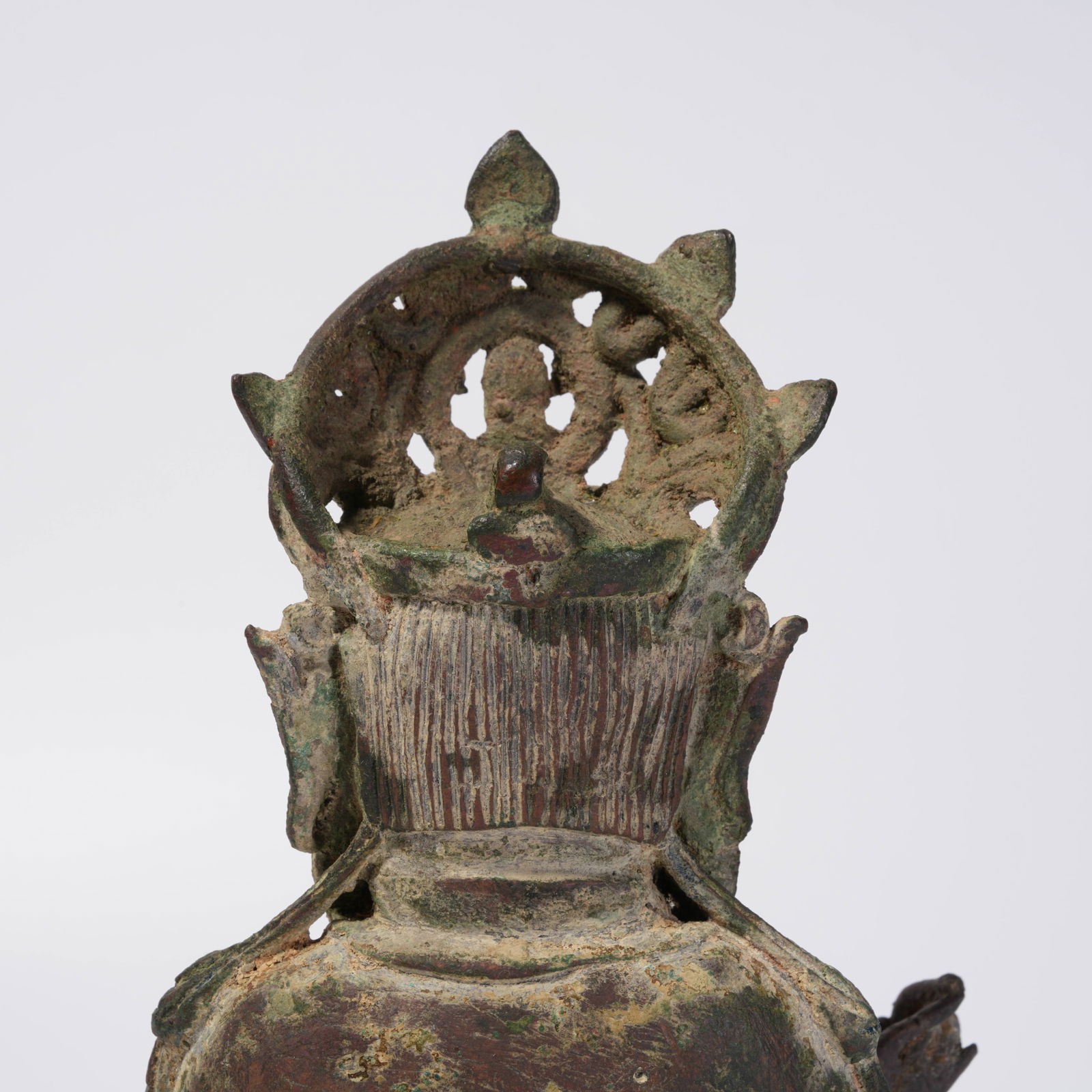 A BRONZE BUDDHA STATUE - 6