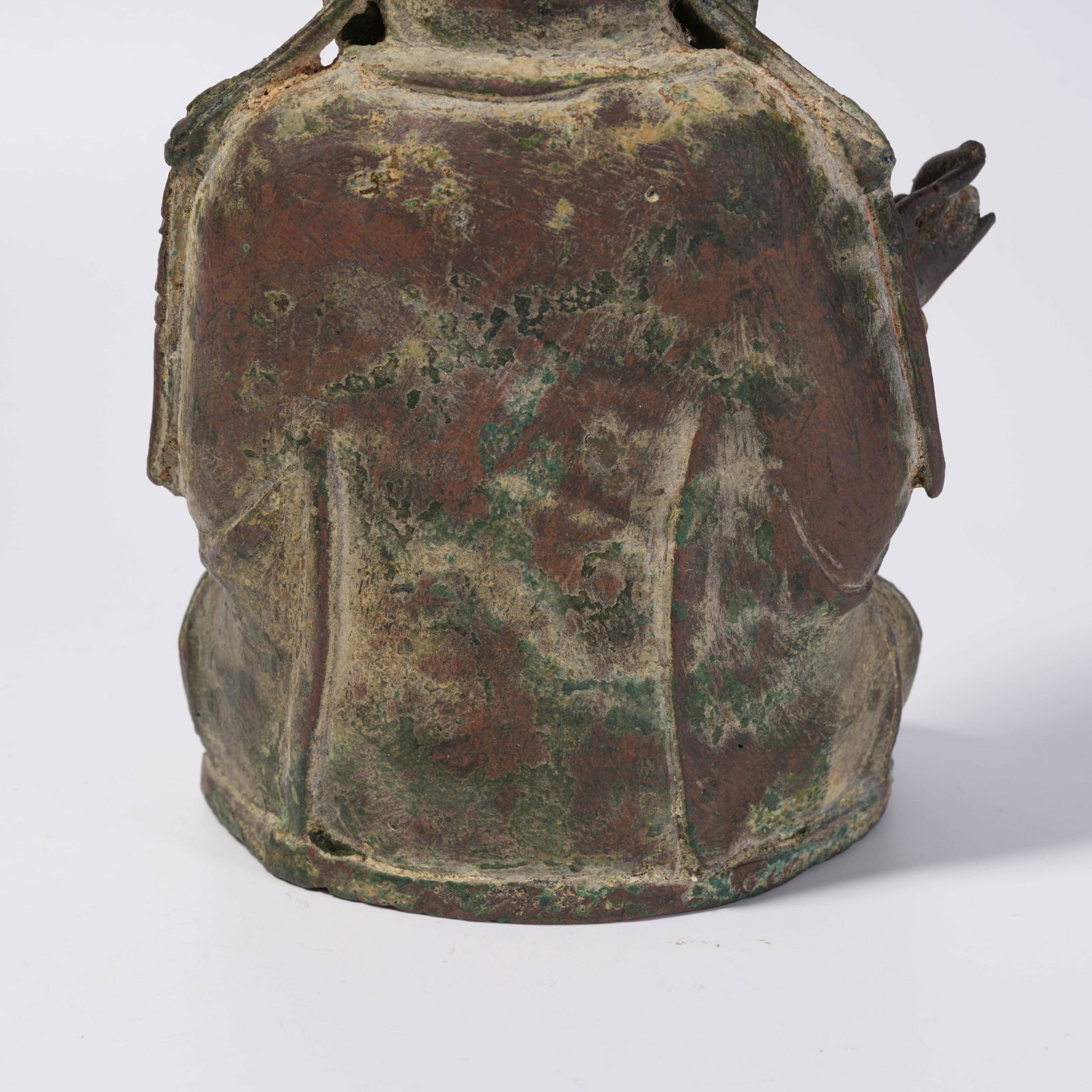 A BRONZE BUDDHA STATUE - 7