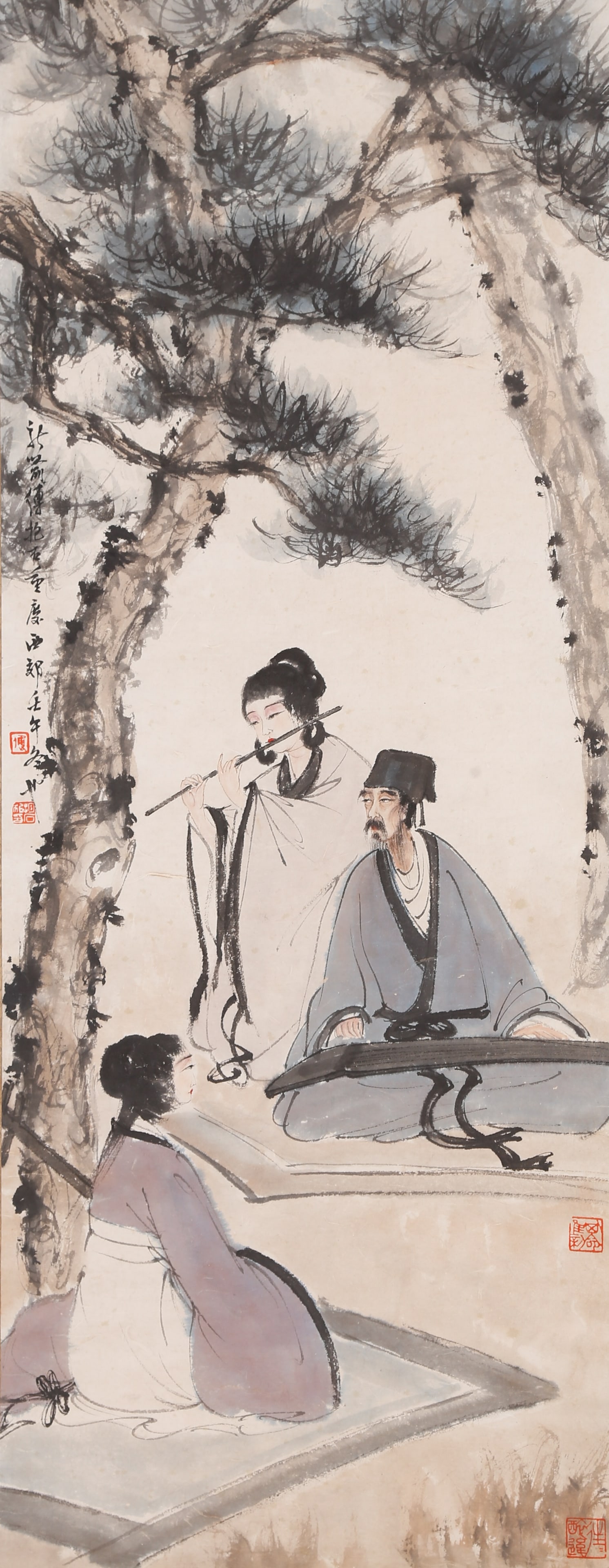 A SCHOLAR ON PAPER BY FU BAOSHI.傅抱石: Scholar on Paper by Fu Baoshi.傅抱石