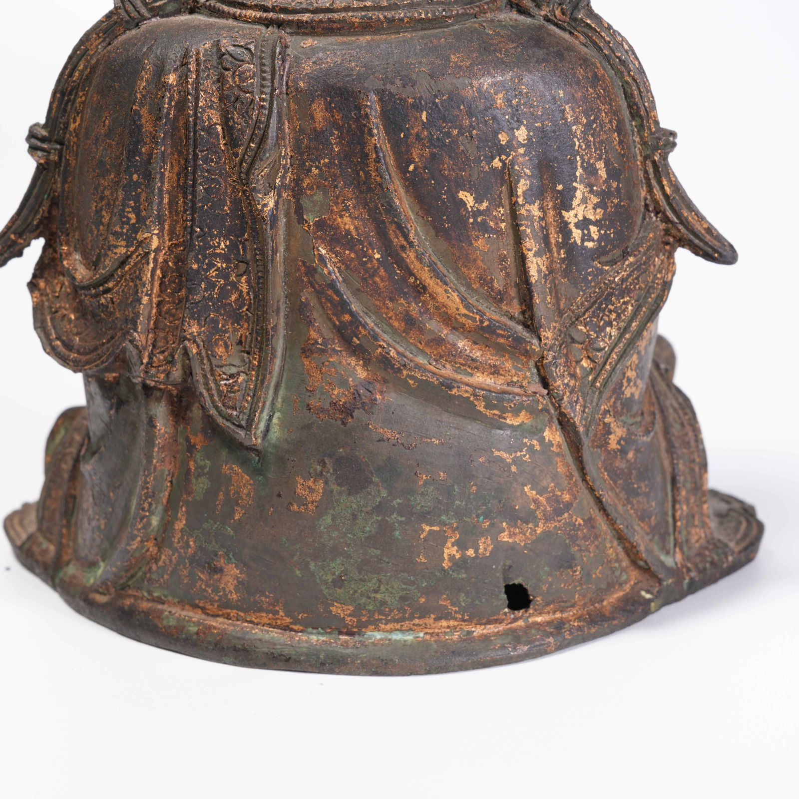 A BRONZE BUDDHA STATUE - 8