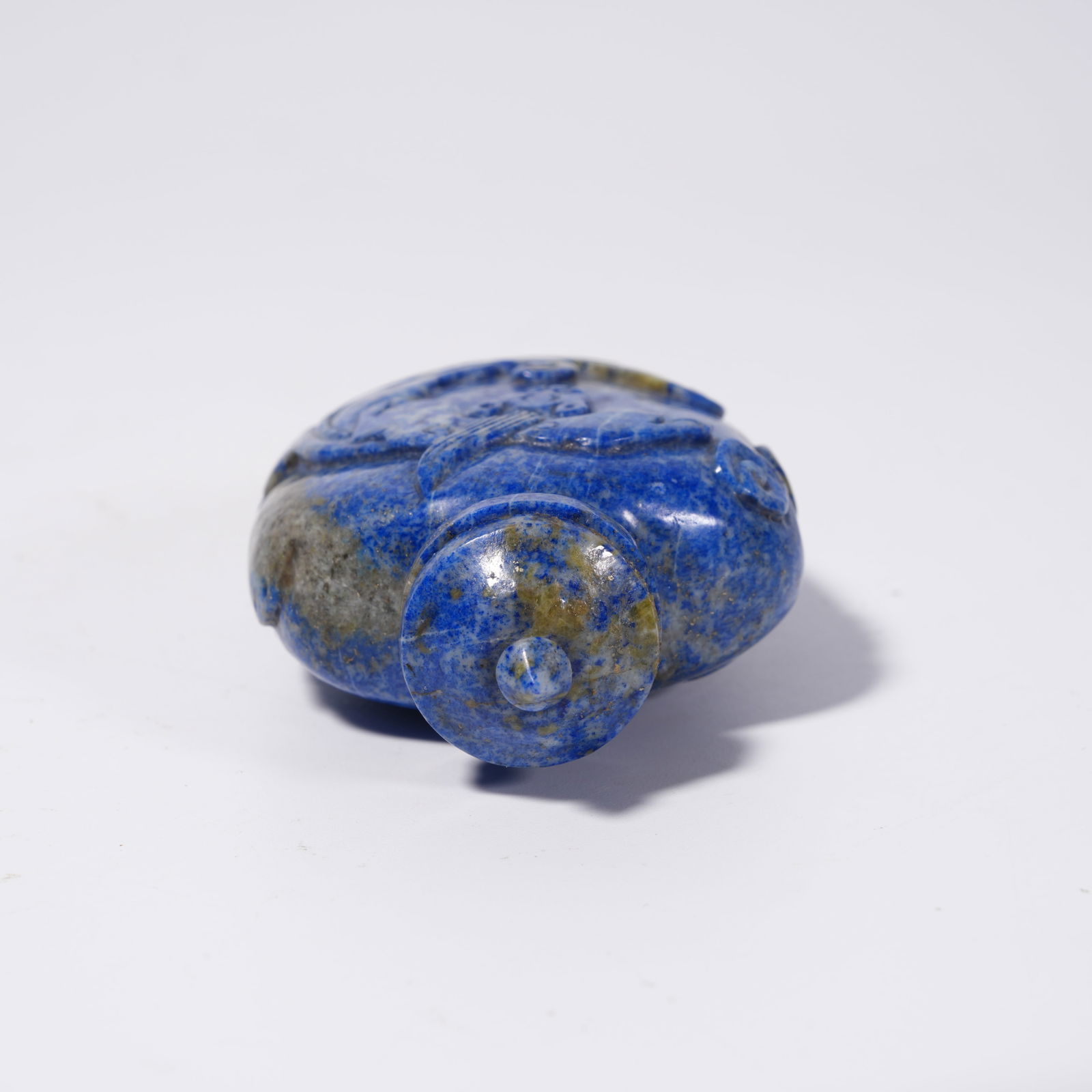 A LAPIS LAZULI SNUFF BOTTLE WITH BEAST PATTERN - 7