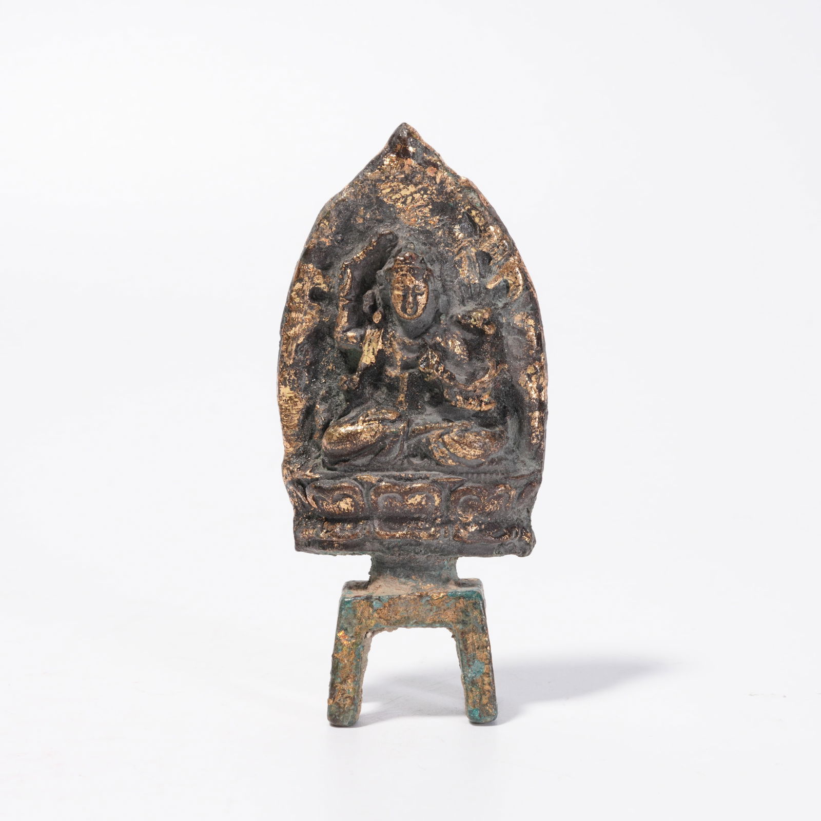 A BRONZE BUDDHA STATUE (1 of 9)