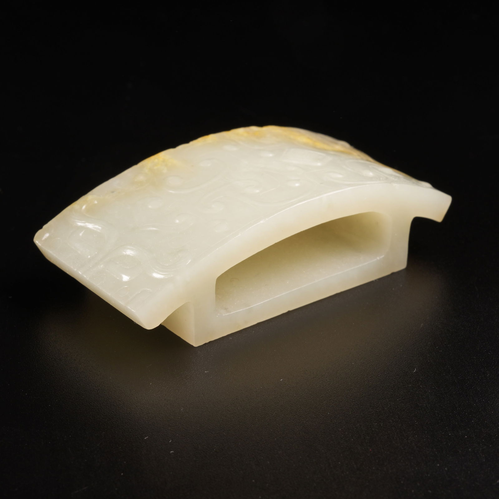 A ANCIENT JADE BEAST-FACED SWORD GUARD - 4