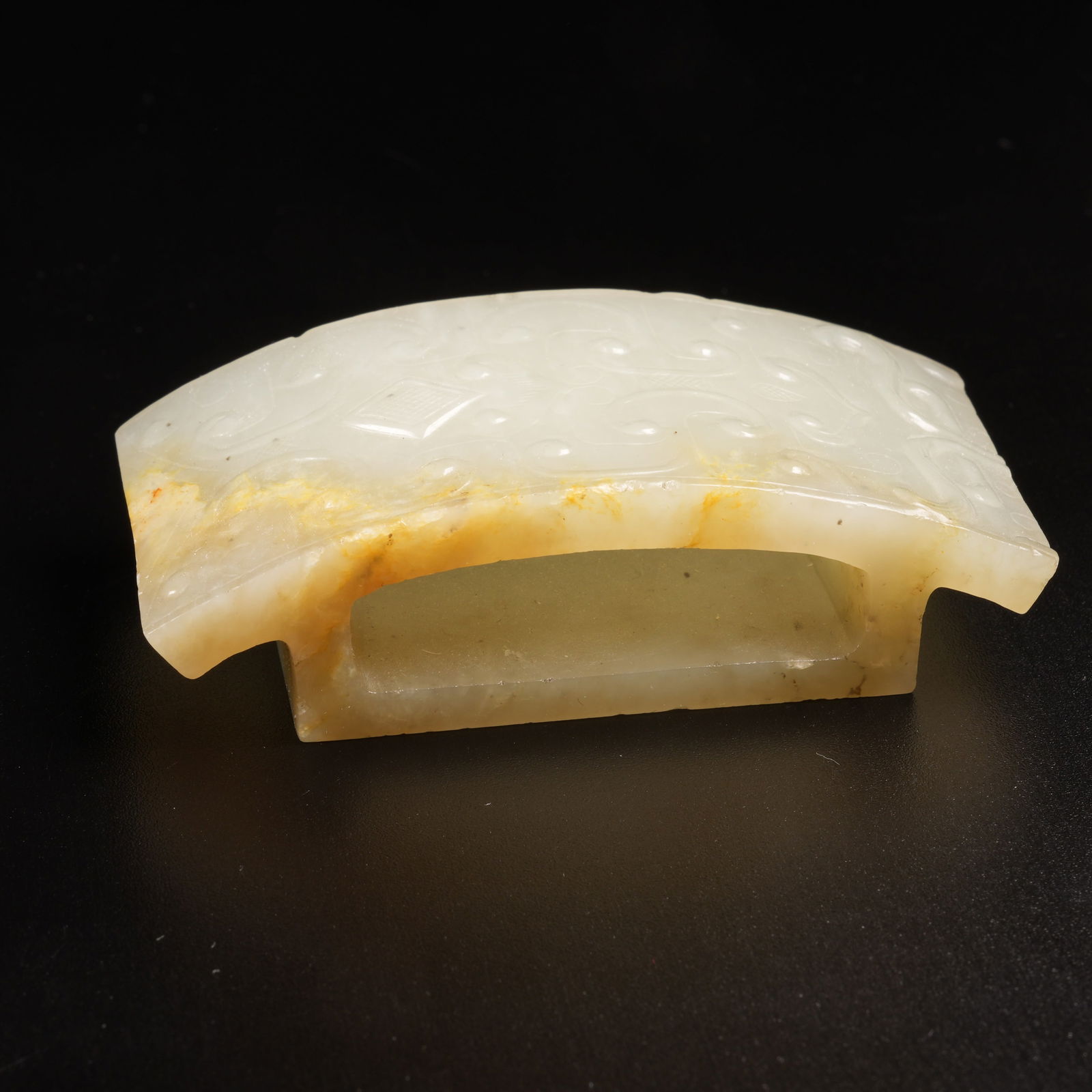 A ANCIENT JADE BEAST-FACED SWORD GUARD - 6