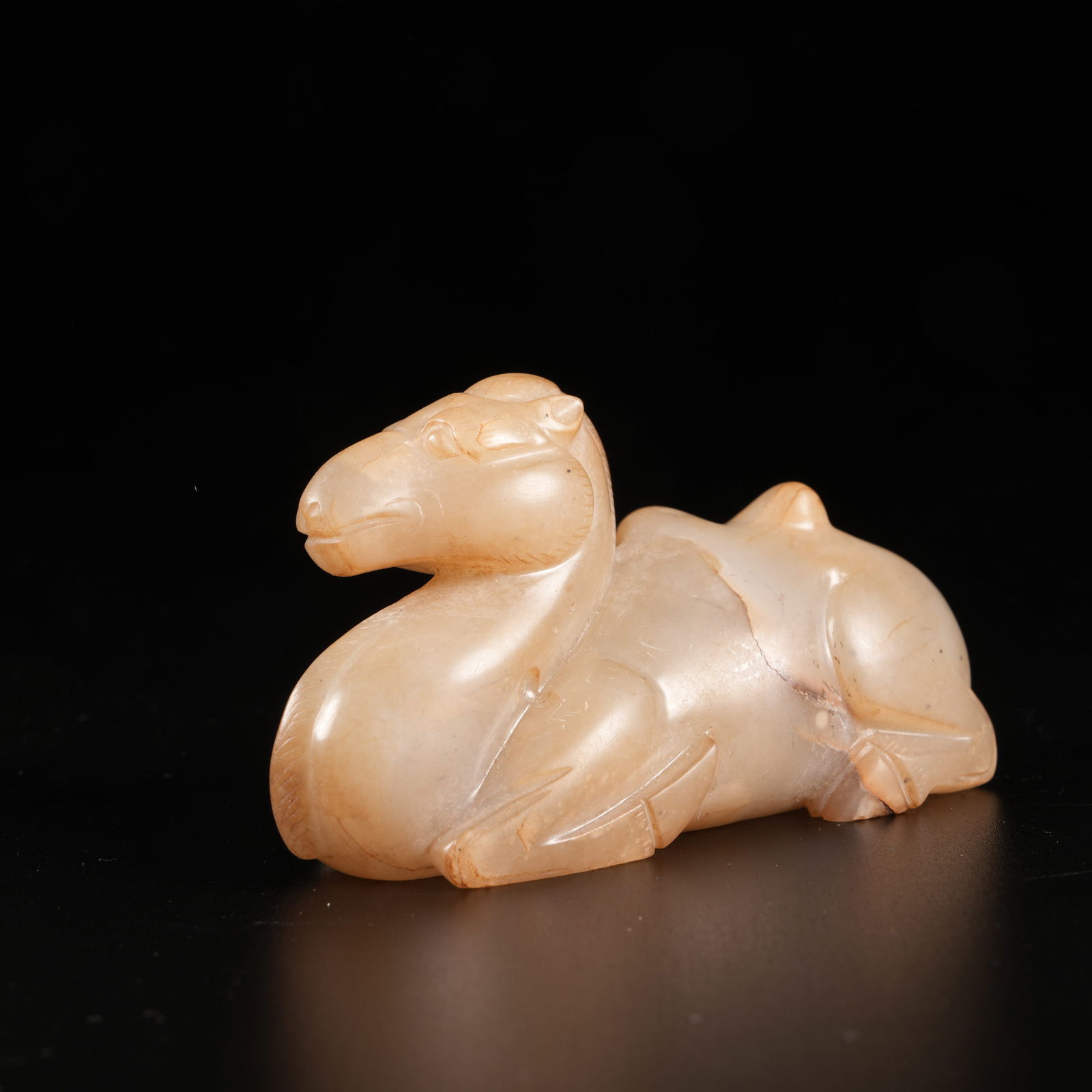 A ANCIENT JADE CAMEL ORNAMENT: Ancient Jade Camel Ornament