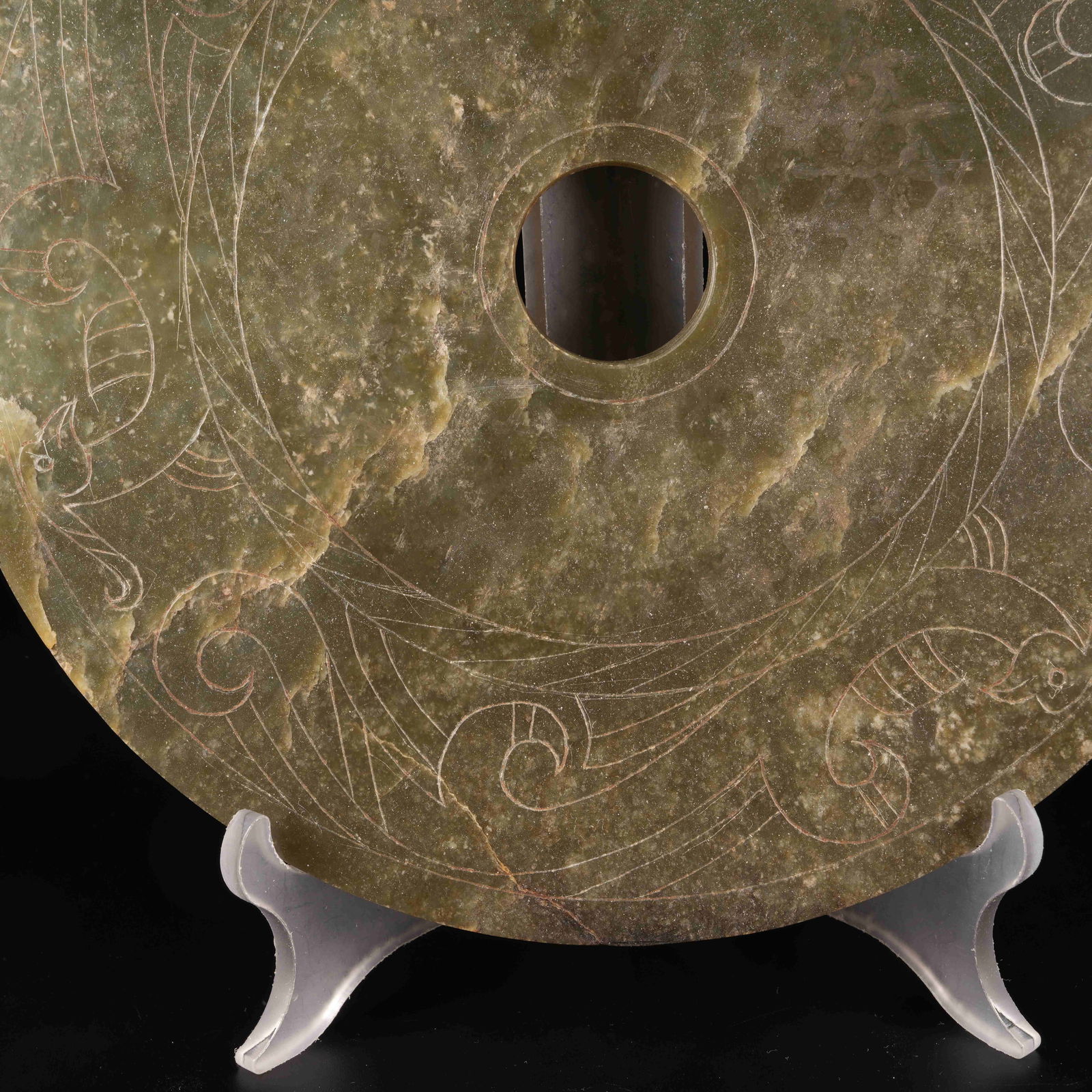 A ANCIENT JADE PHOENIX PATTERN DISC - 3