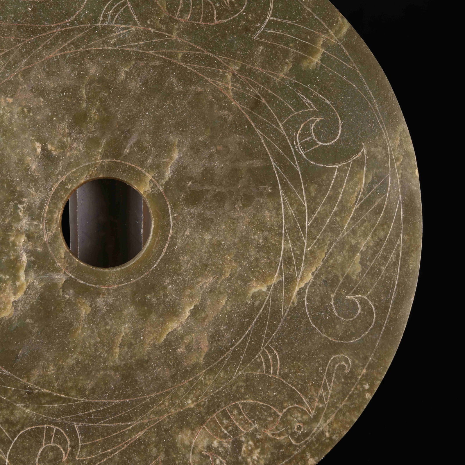 A ANCIENT JADE PHOENIX PATTERN DISC - 4