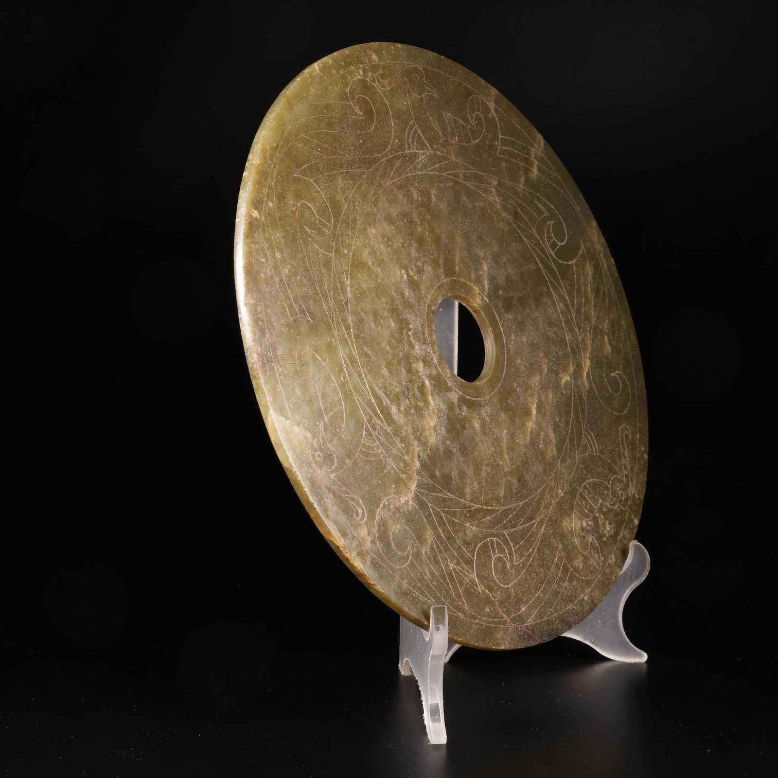 A ANCIENT JADE PHOENIX PATTERN DISC - 6