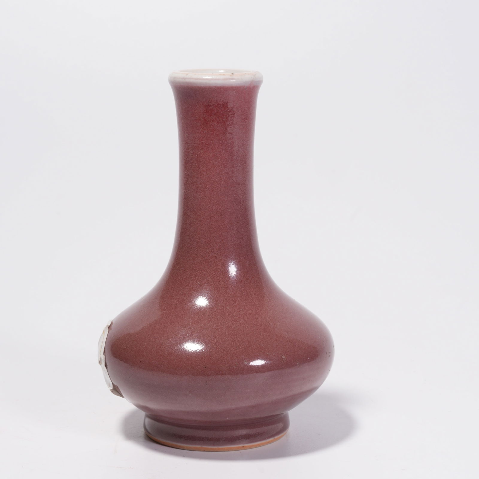 A RED BEAN-GLAZED VASE - 4