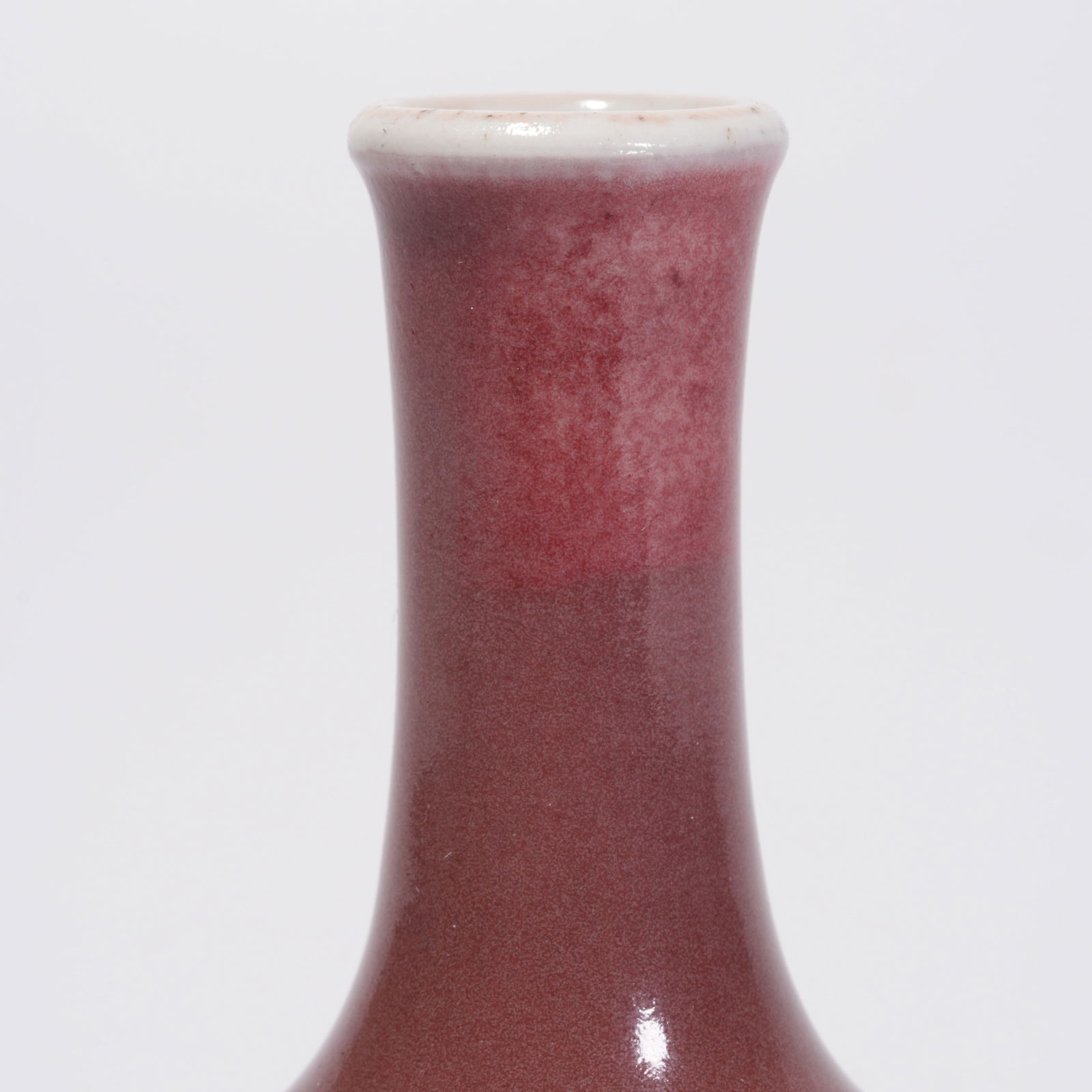 A RED BEAN-GLAZED VASE - 7
