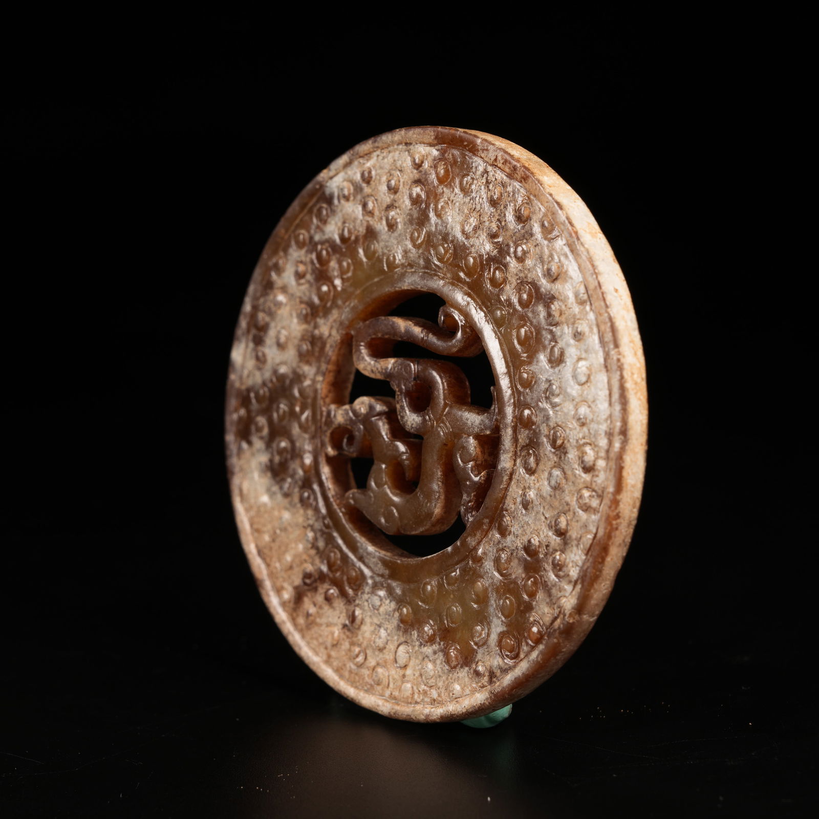 A DRAGON-PATTERN BI DISK IN ARCHAIC JADE - 5