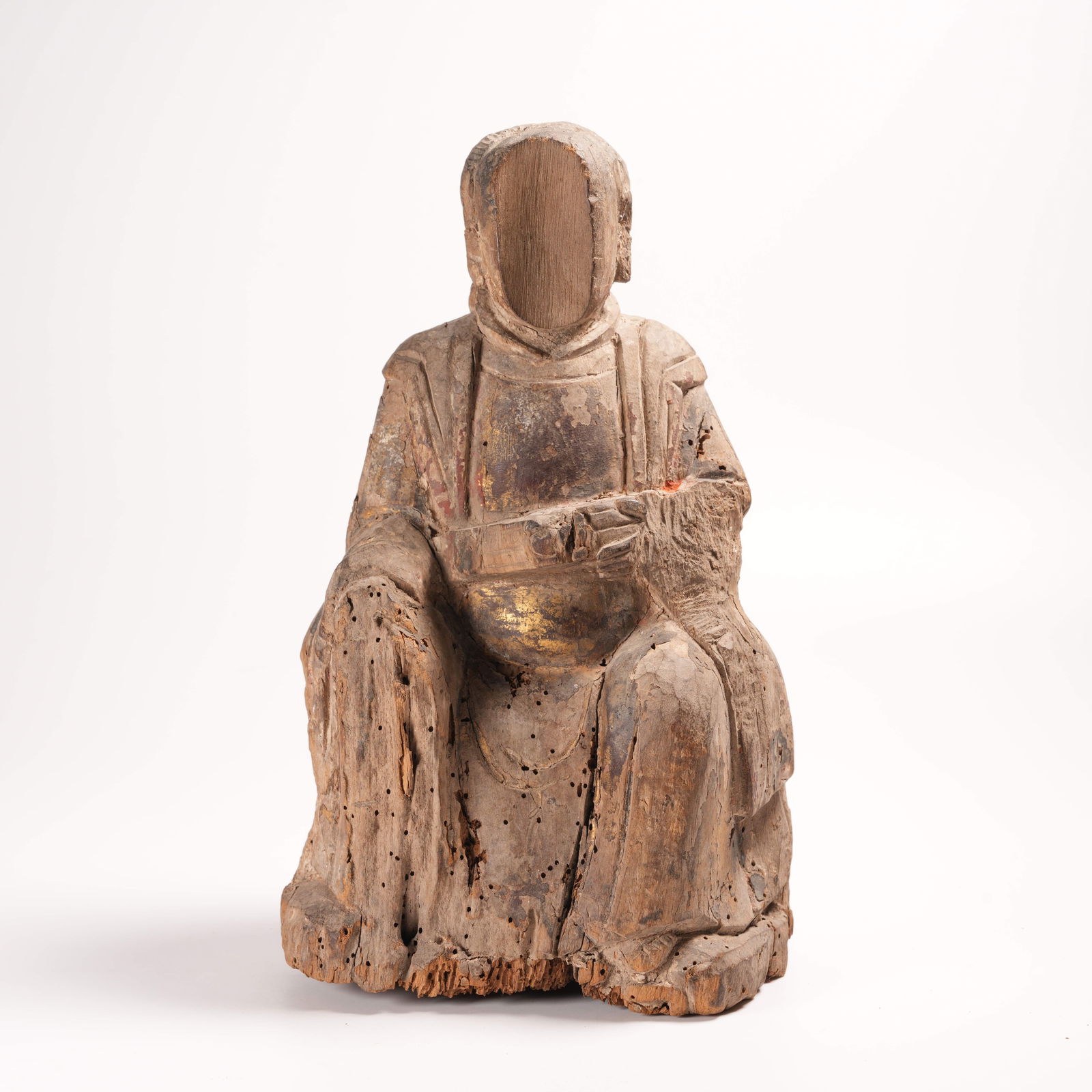 A GILDED LACQUER AMORPHOUS FIGURE: Gilded Lacquer Amorphous Figure