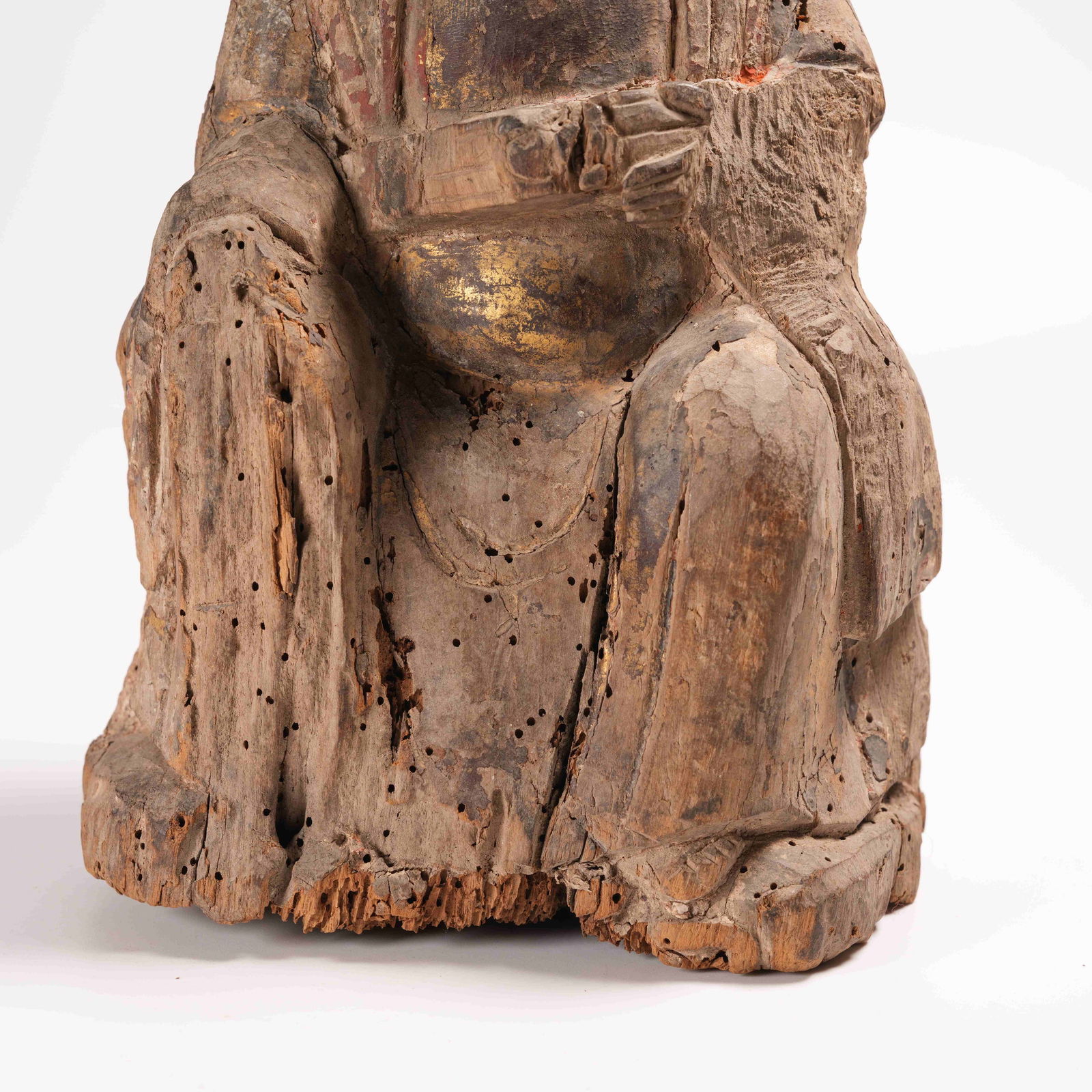 A GILDED LACQUER AMORPHOUS FIGURE - 3