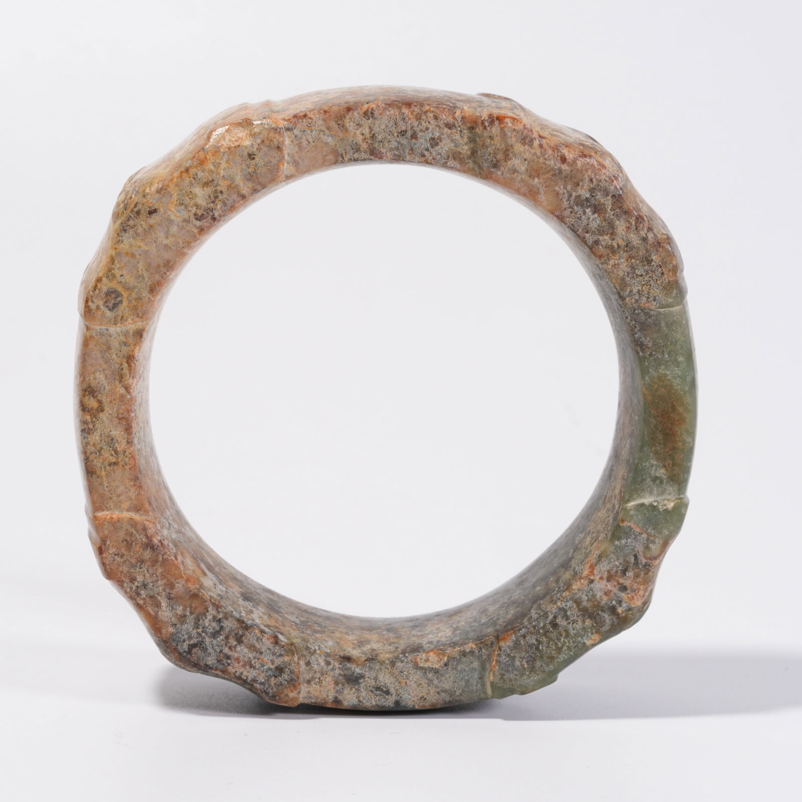 A ANCIENT JADE BANGLE - 8