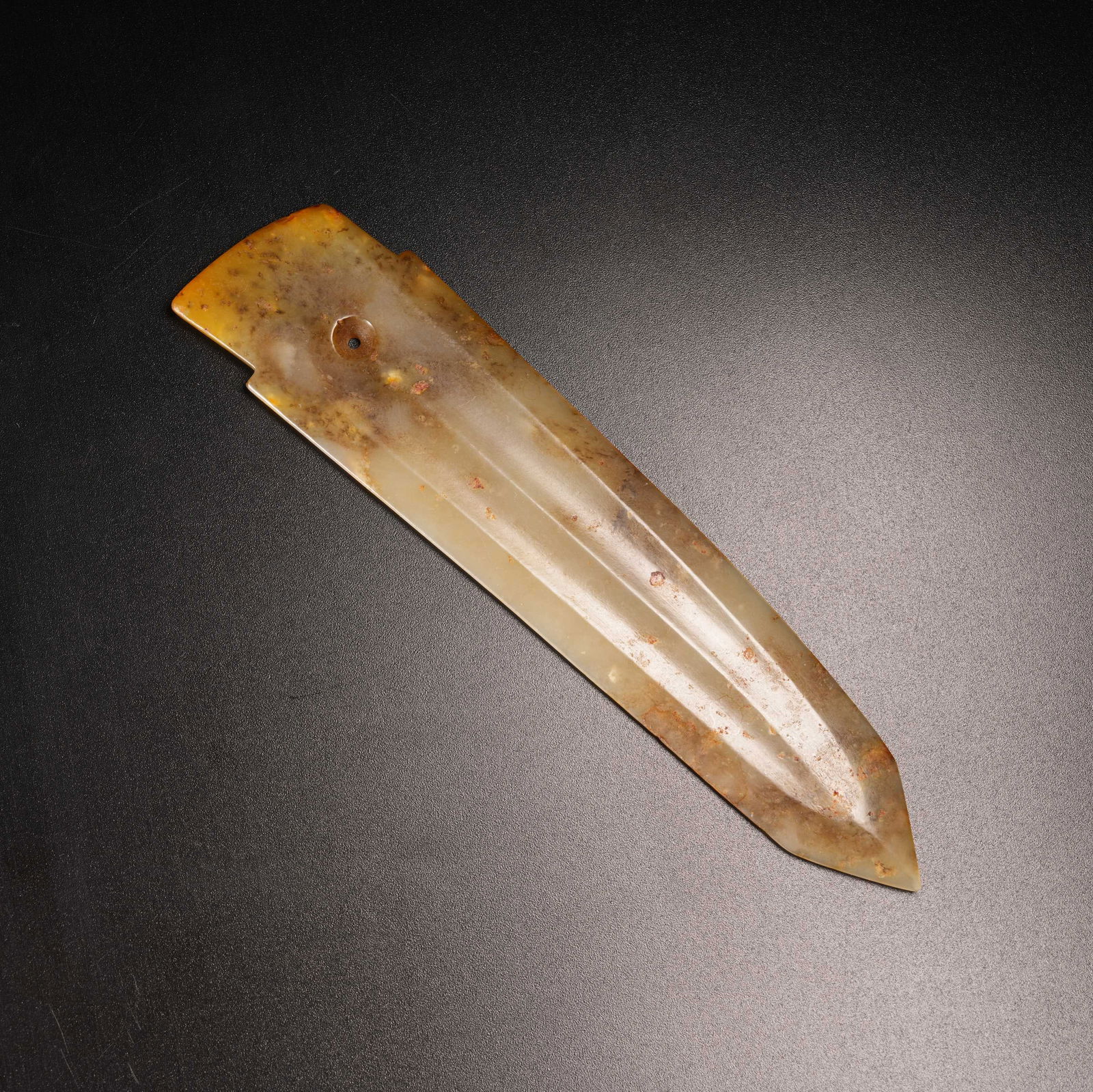 A GE (DAGGER-AXE) IN ARCHAIC JADE (1 of 9)