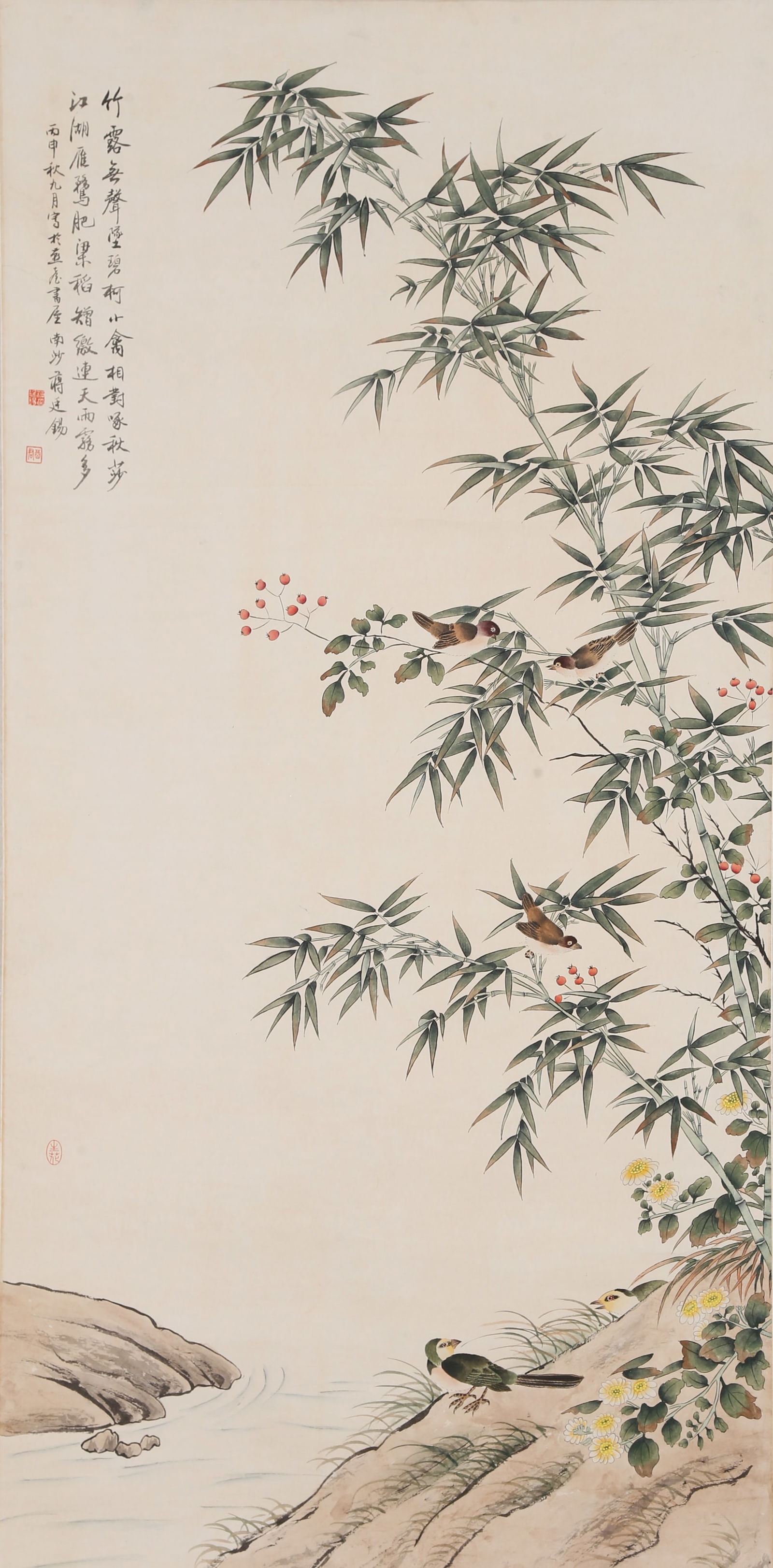 A FLOWER-AND-BIRD PAINTING ON PAPER BY JIANG TINGXI.蔣廷錫 (1 of 10)