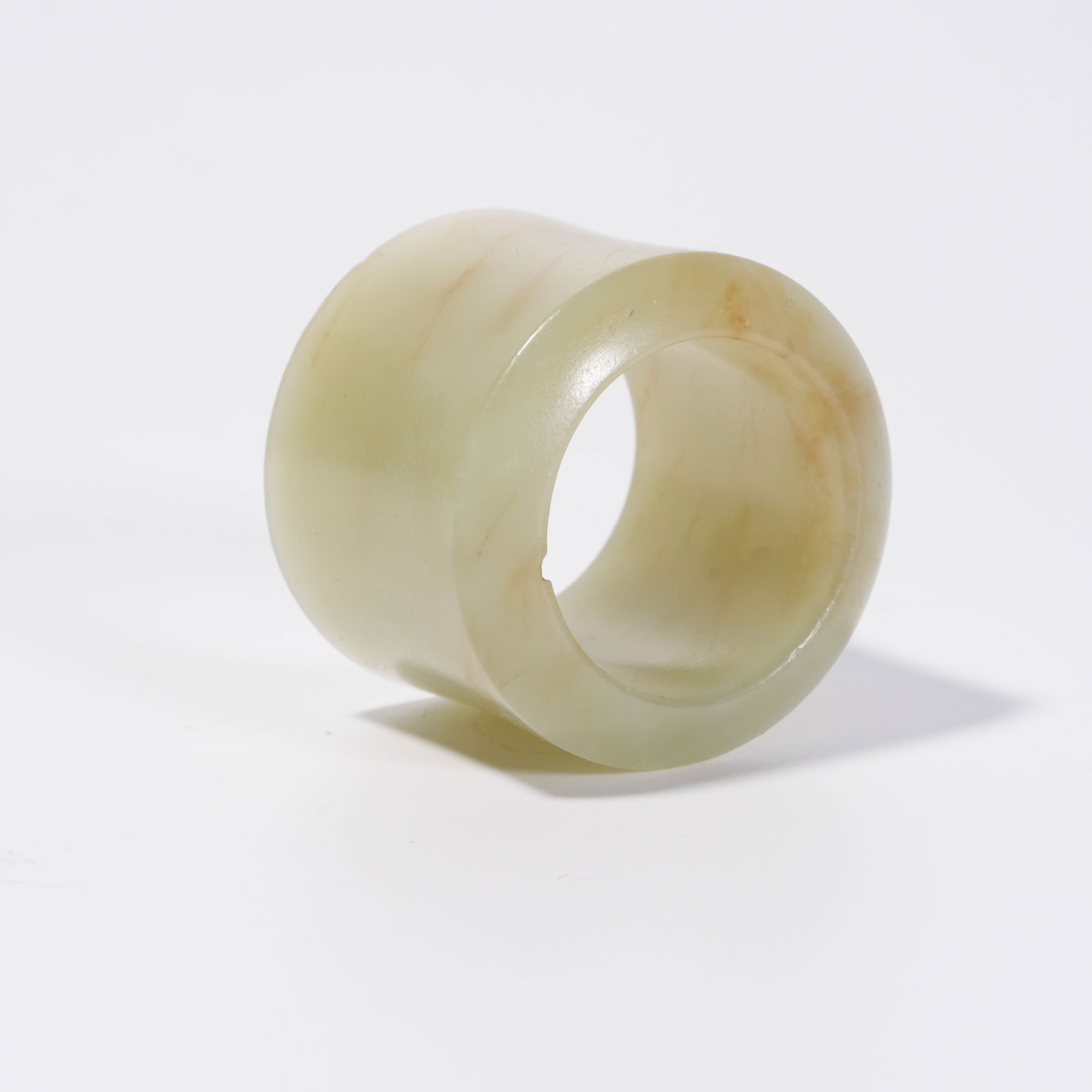 A HETIAN JADE THUMB RING - 5