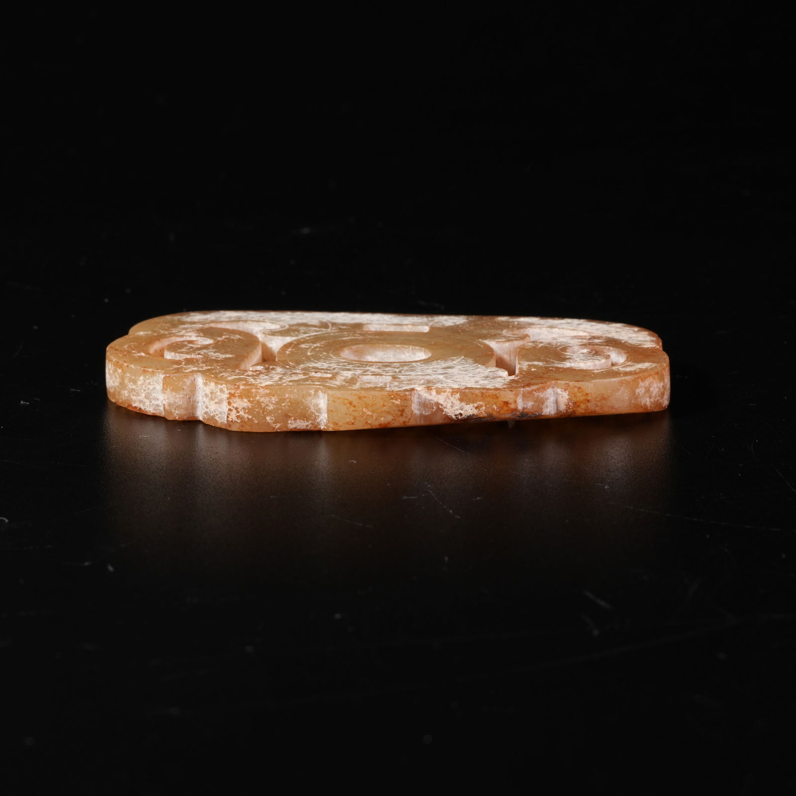 A HETIAN JADE DRAGON PATTERN PENDANT - 6